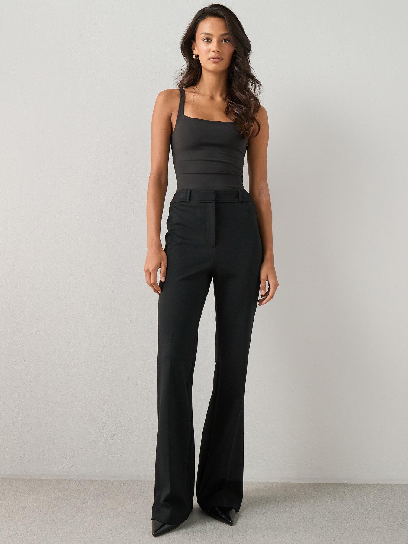 the-very-collection-ponte-bootcut-trousers-blackfront