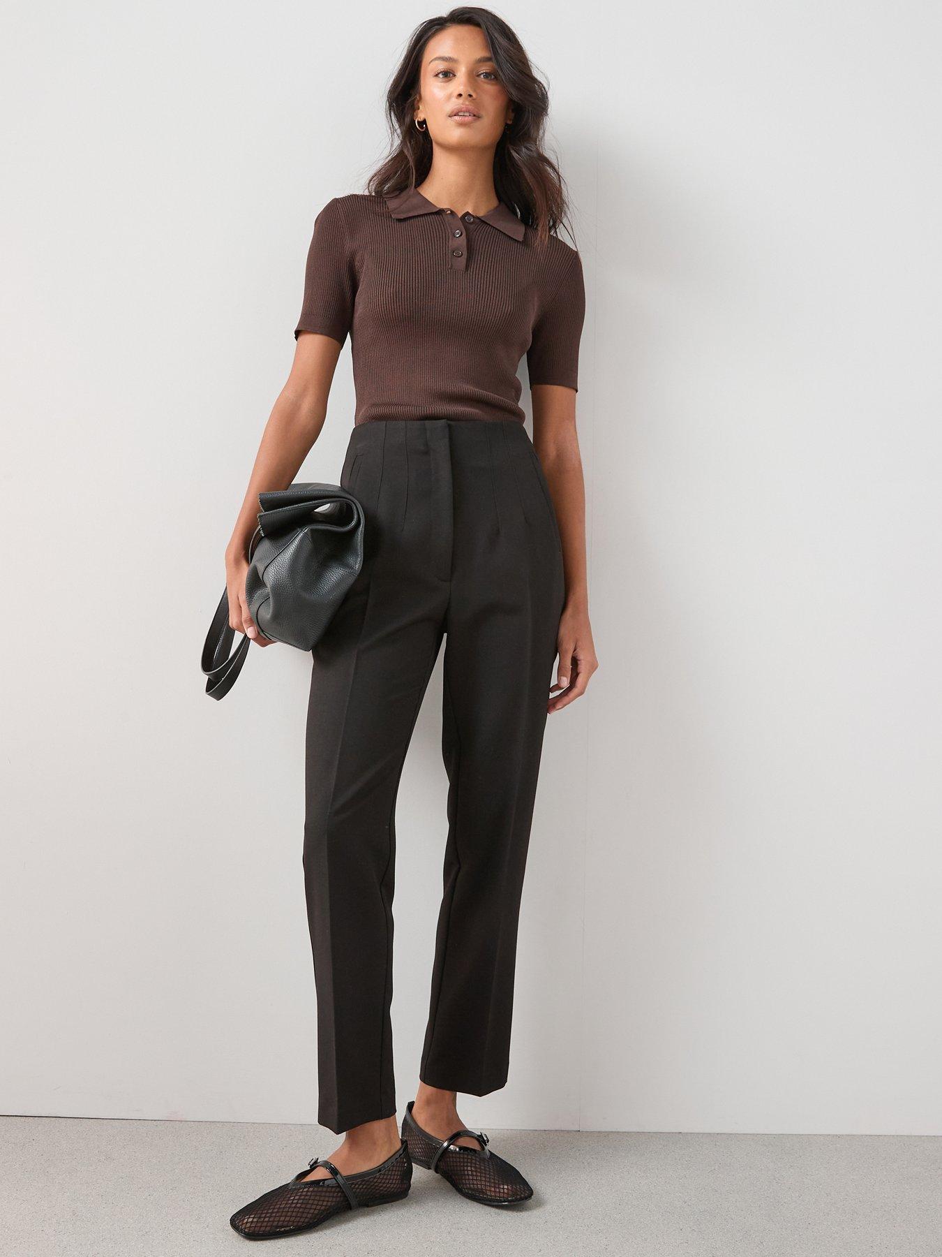 The Very Collection Tapered Leg Trouser - Black