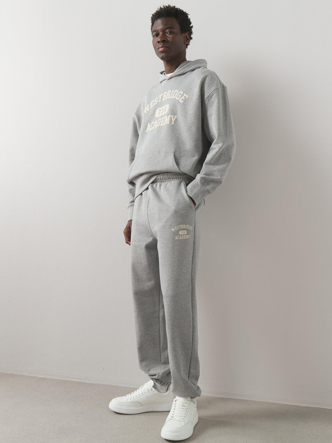The Very Collection Cotton Rich Heavyweight Relaxed Fit Cuffed Joggers - Grey