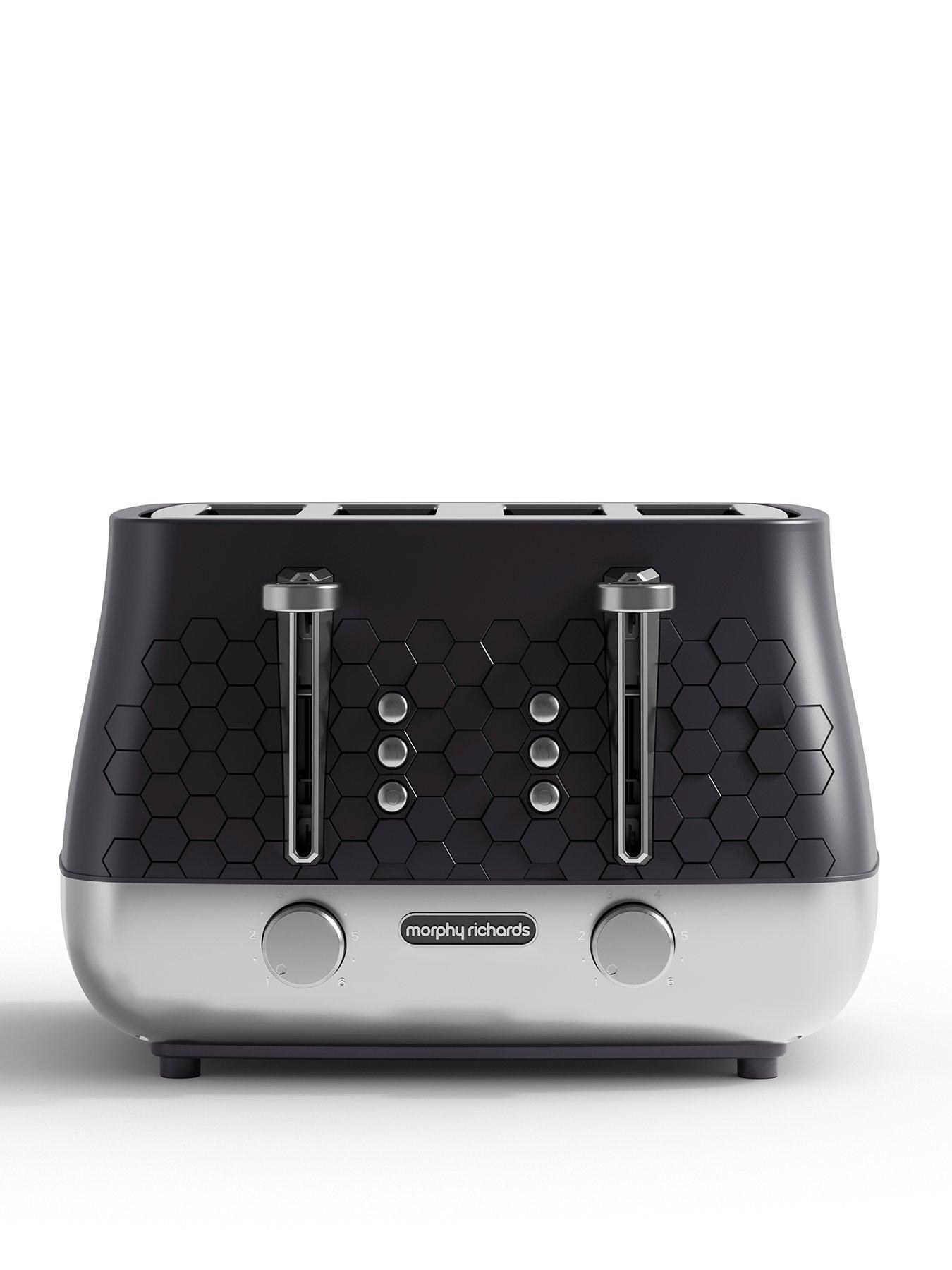 Morphy Richards Cassini 4 Slice 4 Slot Toaster - Black