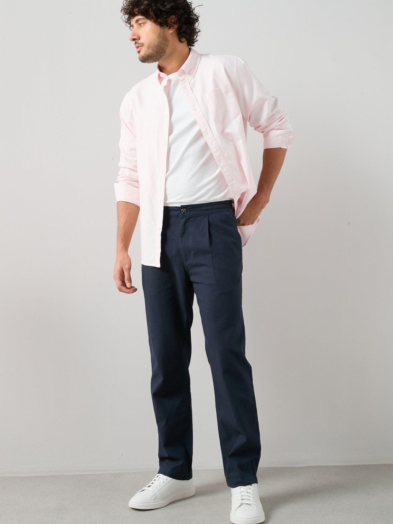 Image 1 of 7 of The Very Collection Linen Trousers - Navy