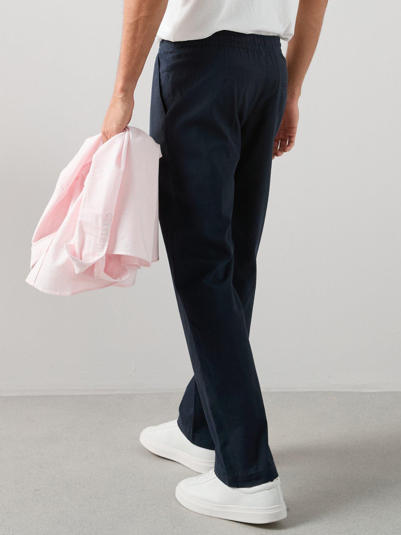 Image 2 of 7 of The Very Collection Linen Trousers - Navy