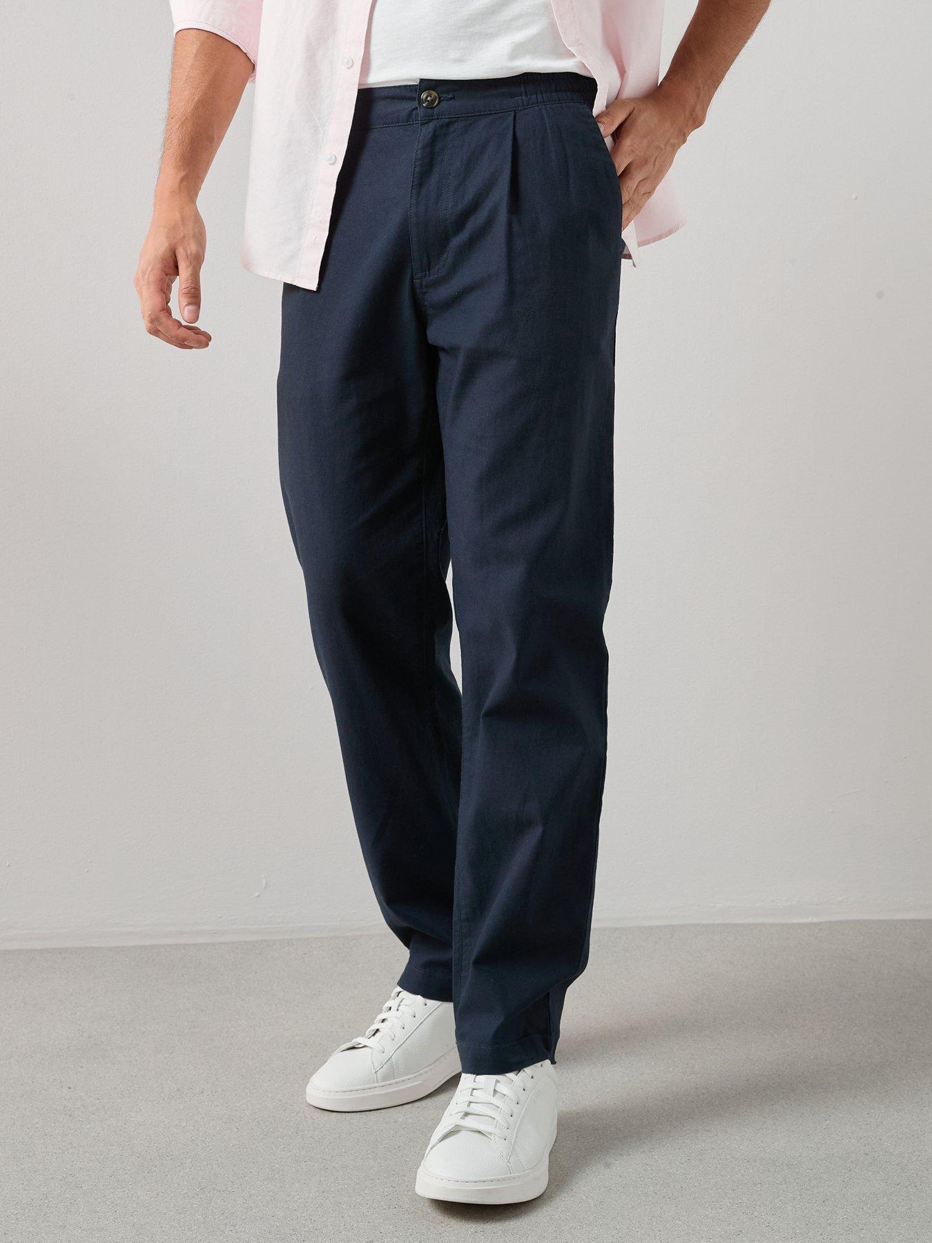 Image 6 of 7 of The Very Collection Linen Trousers - Navy