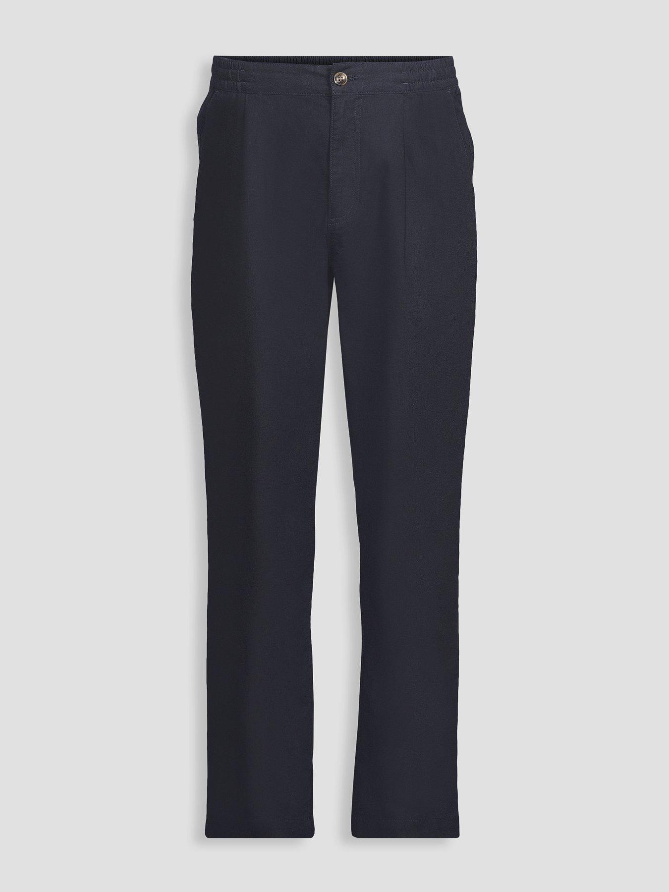 Image 7 of 7 of The Very Collection Linen Trousers - Navy
