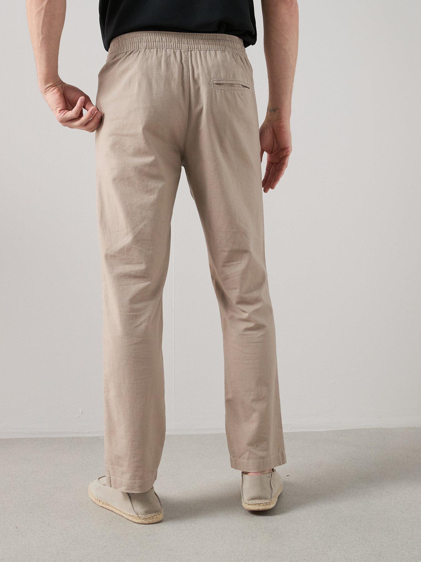 Image 2 of 7 of The Very Collection Linen Trousers - Mushroom