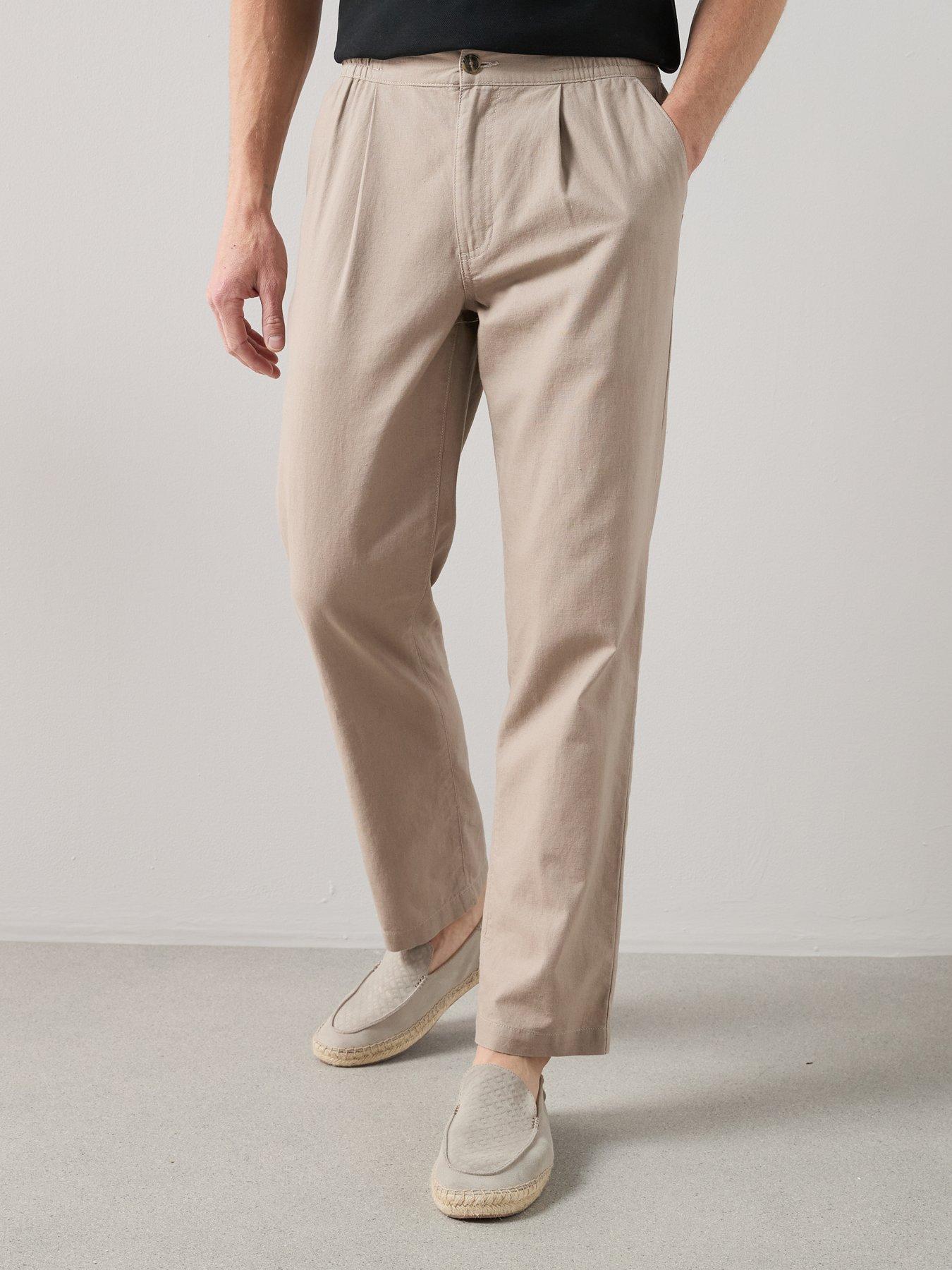Image 3 of 7 of The Very Collection Linen Trousers - Mushroom