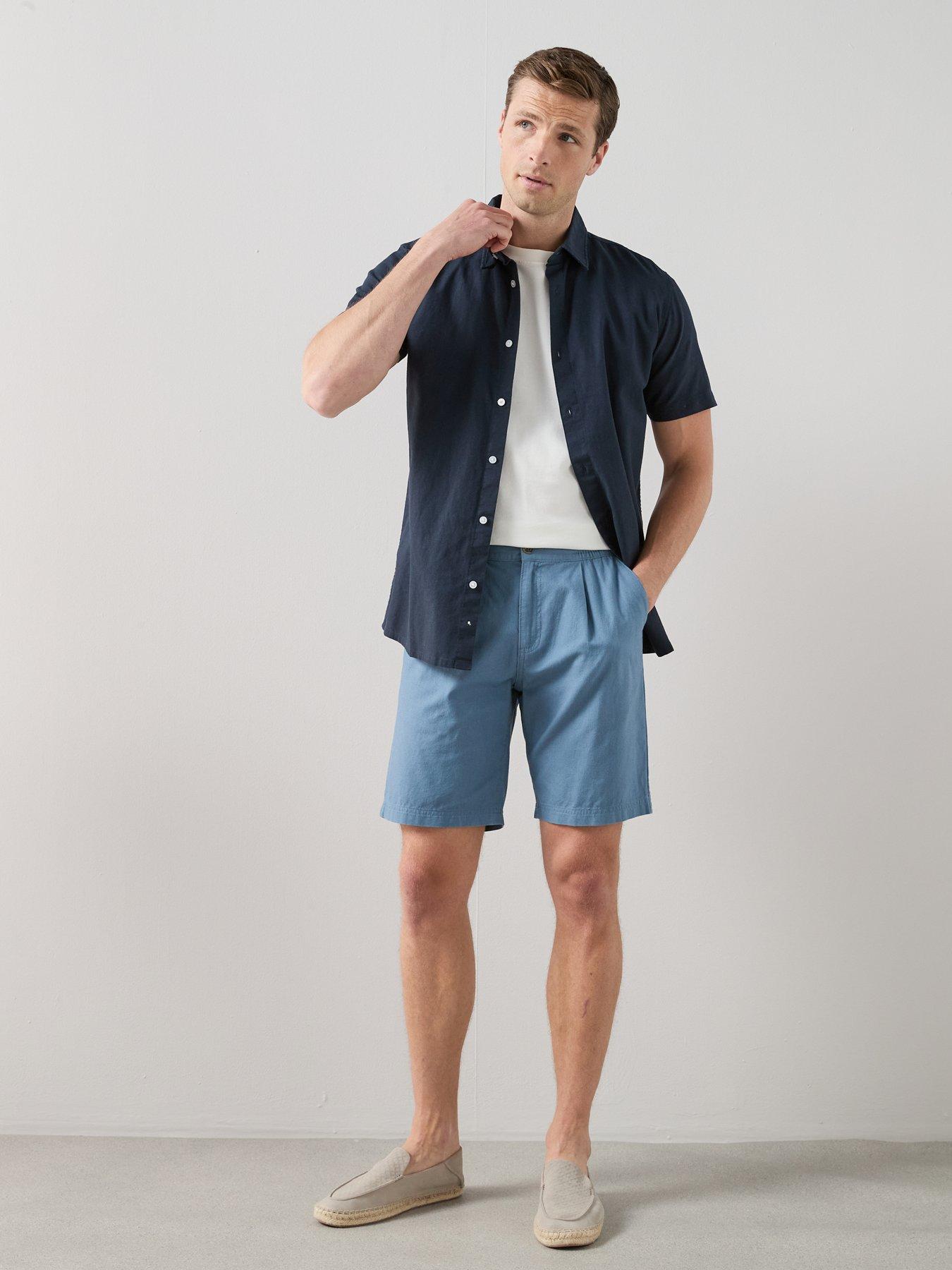 Image 3 of 7 of The Very Collection Linen Shorts - Light Blue