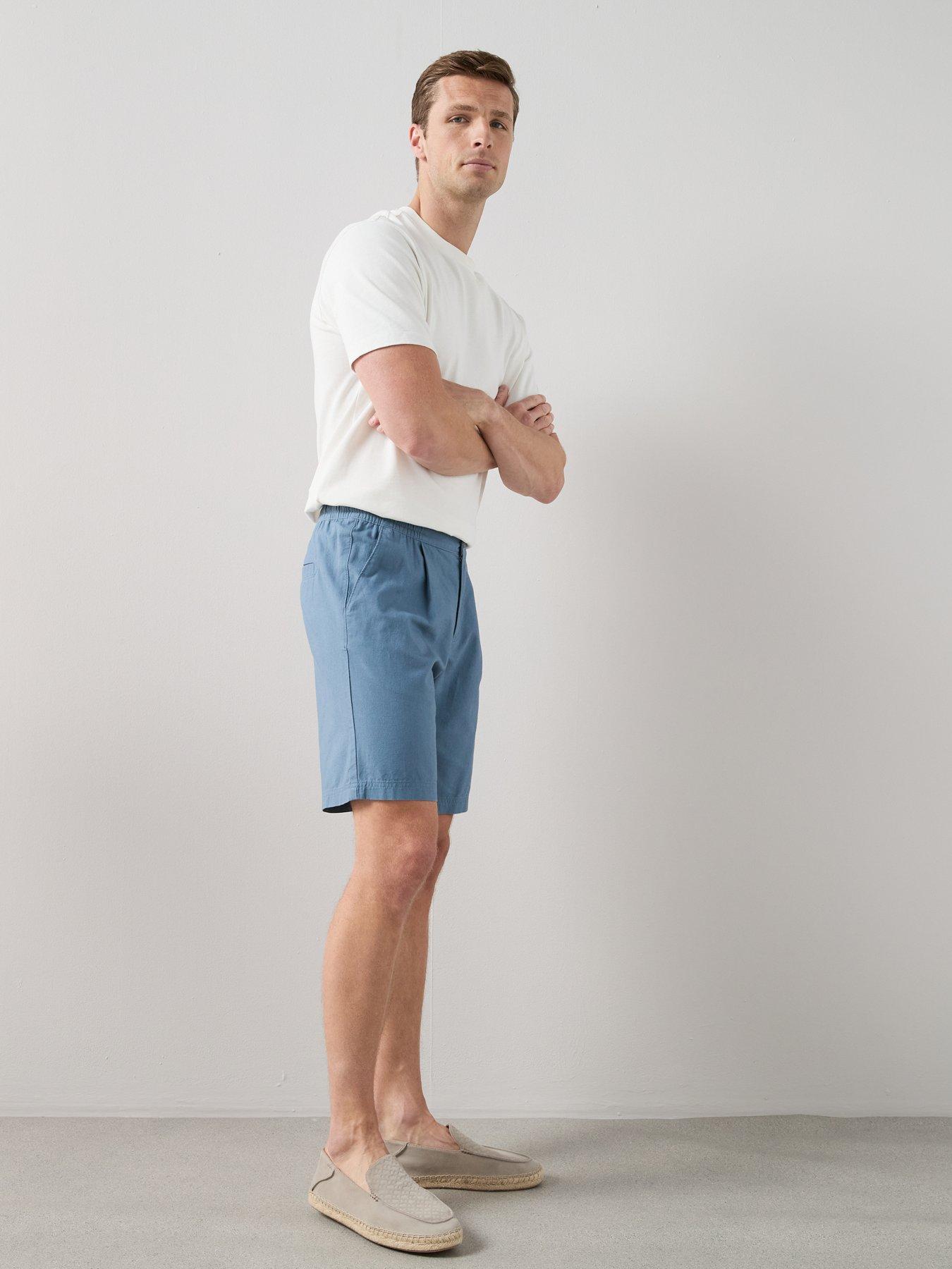 Image 4 of 7 of The Very Collection Linen Shorts - Light Blue