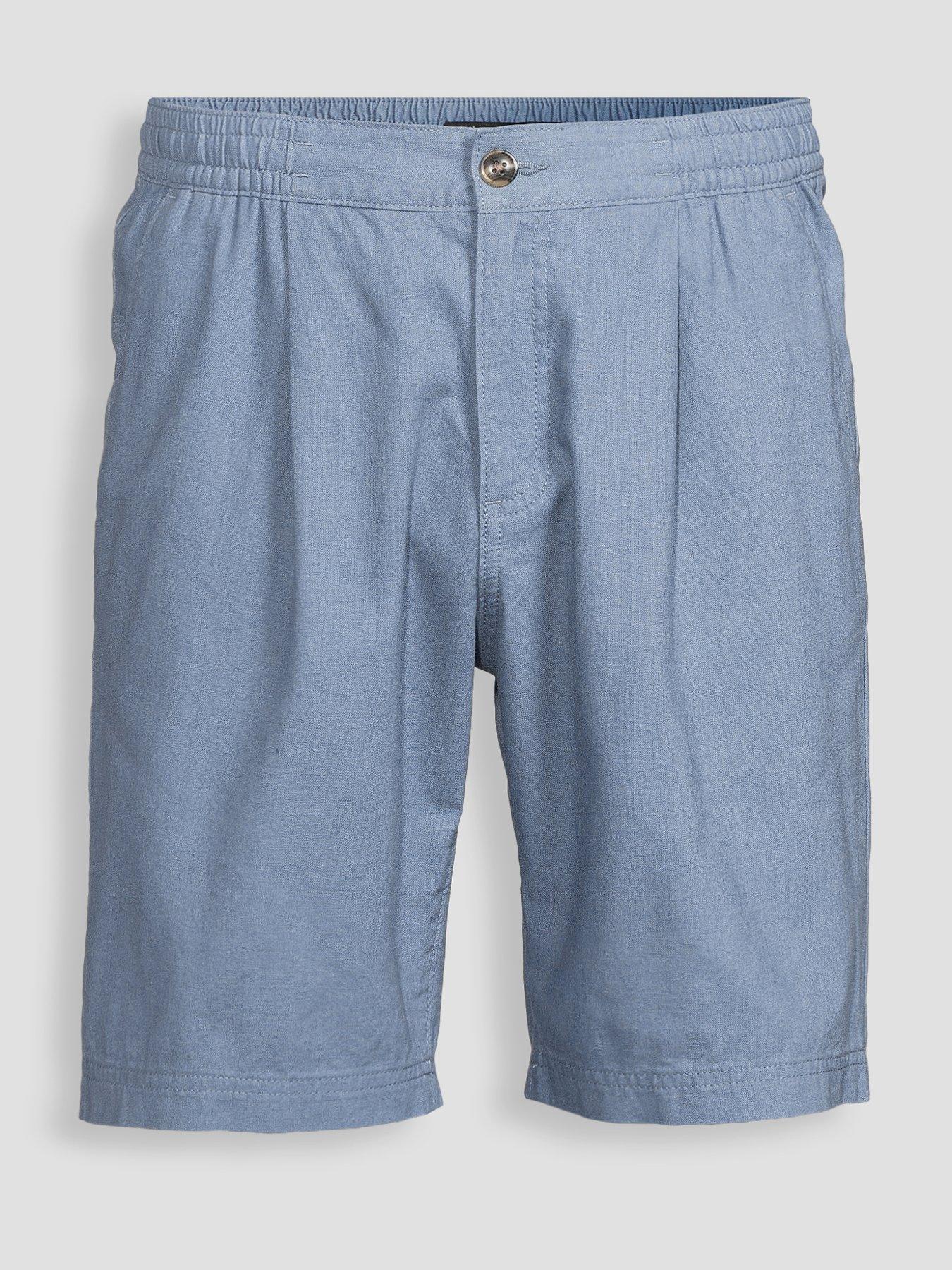 Image 7 of 7 of The Very Collection Linen Shorts - Light Blue