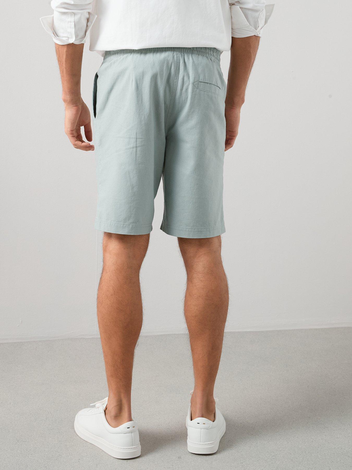 Image 2 of 7 of The Very Collection Linen Shorts - Sage