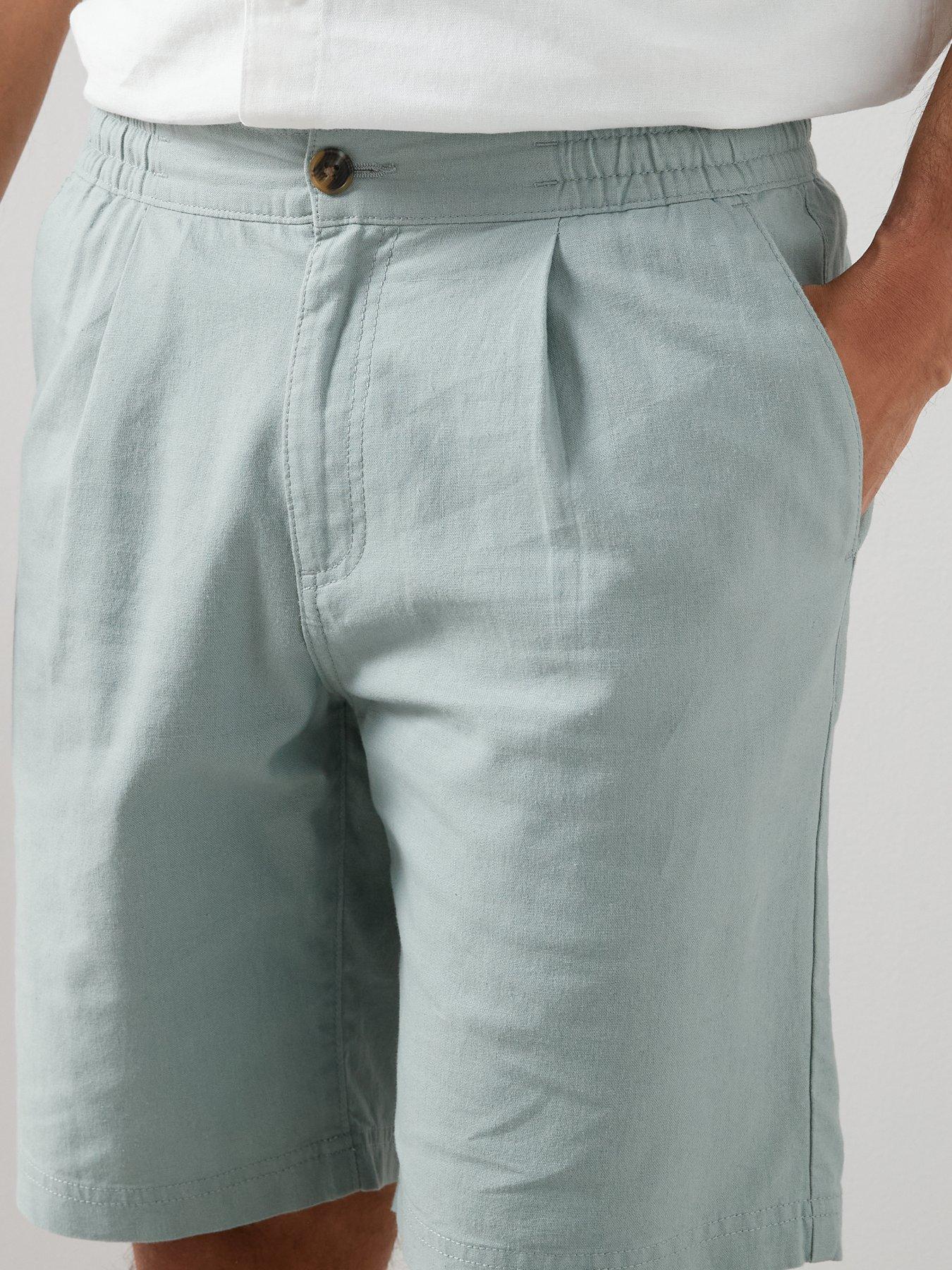 Image 4 of 7 of The Very Collection Linen Shorts - Sage