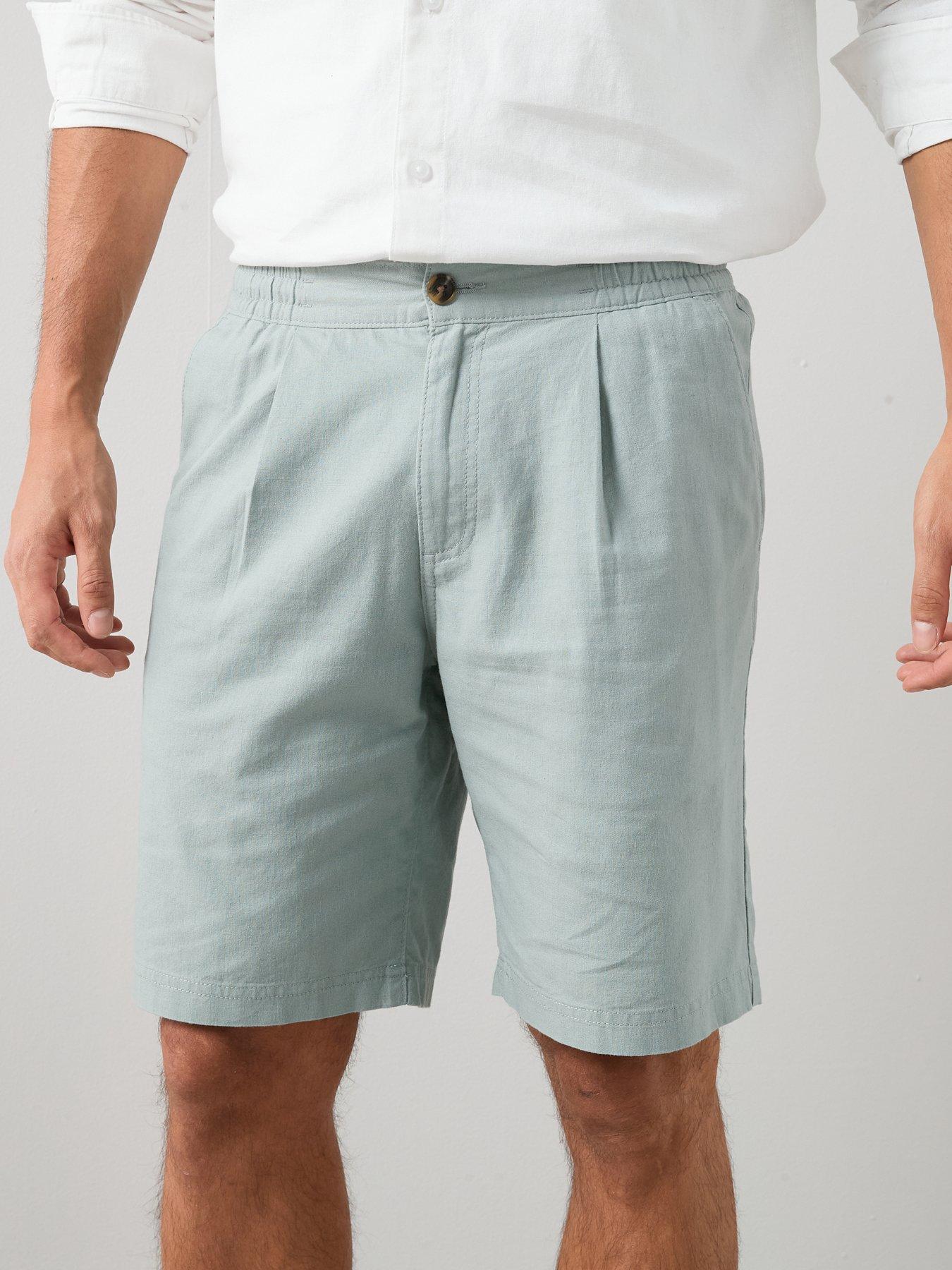 Image 5 of 7 of The Very Collection Linen Shorts - Sage