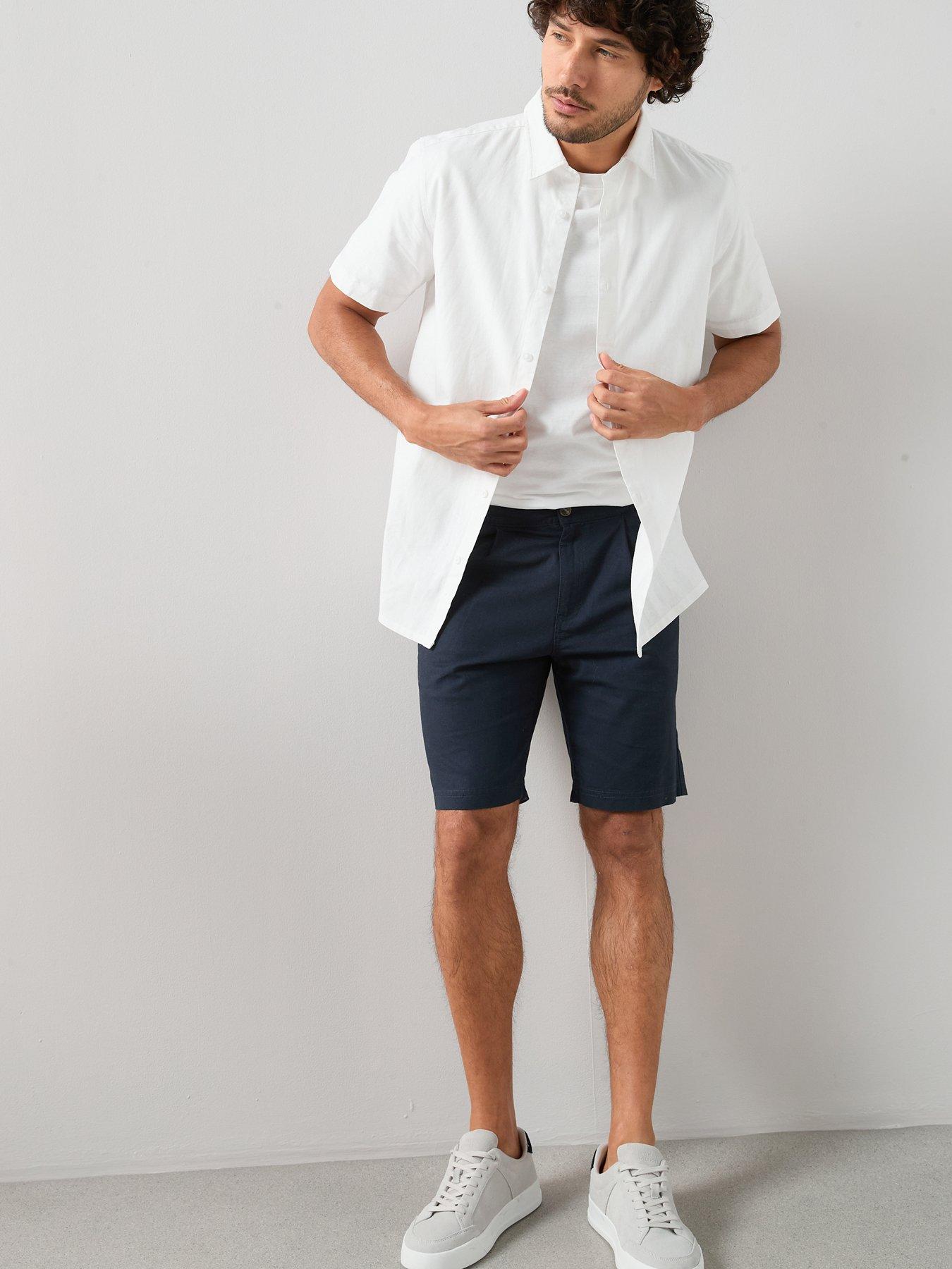 Image 3 of 7 of The Very Collection Linen Shorts - Navy