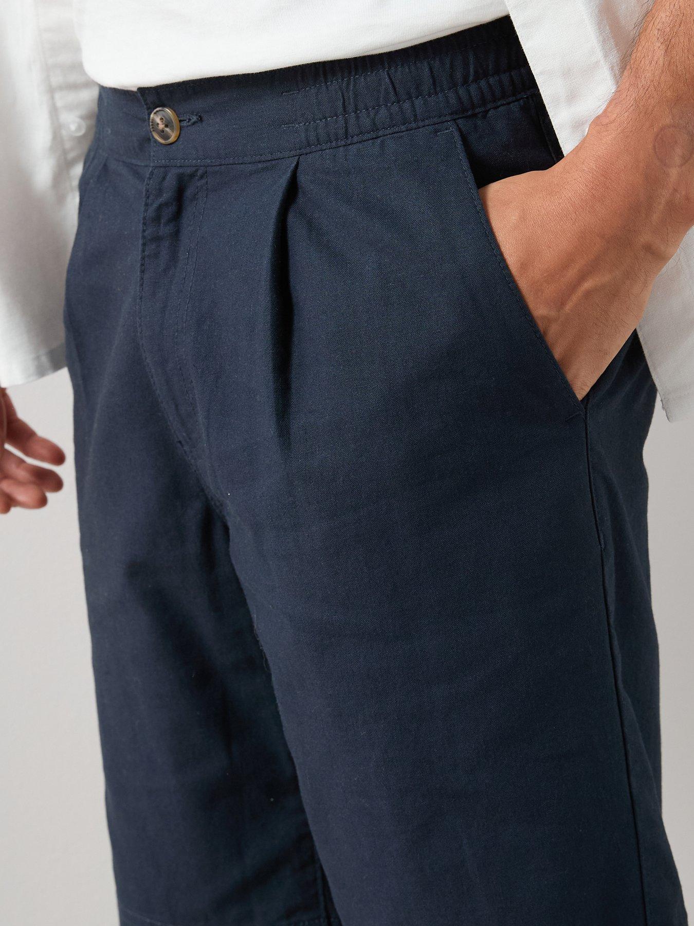 Image 5 of 7 of The Very Collection Linen Shorts - Navy