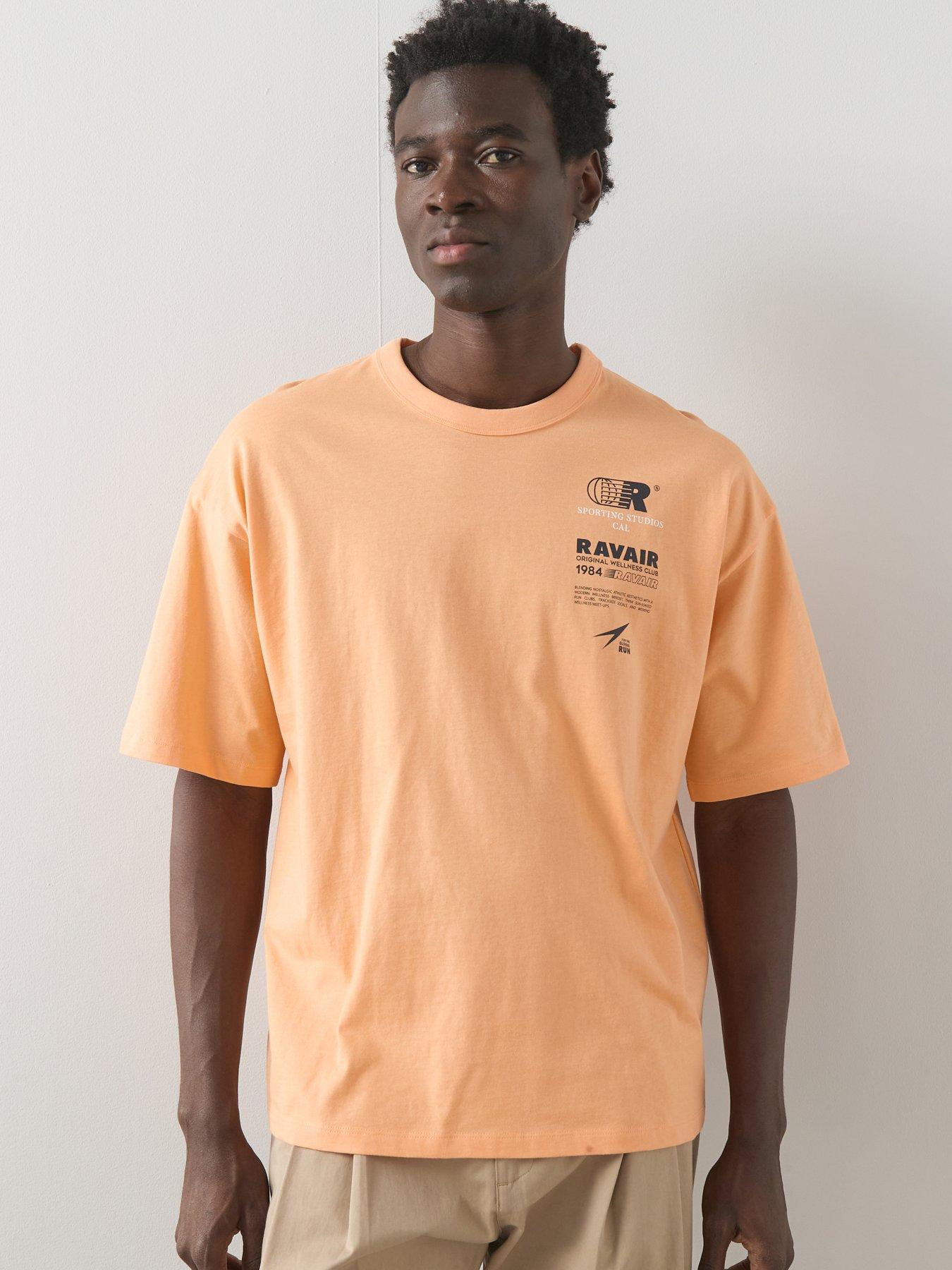 The Very Collection Pure Cotton Relaxed Fit Sports Graphic Detail T-shirt - Orange