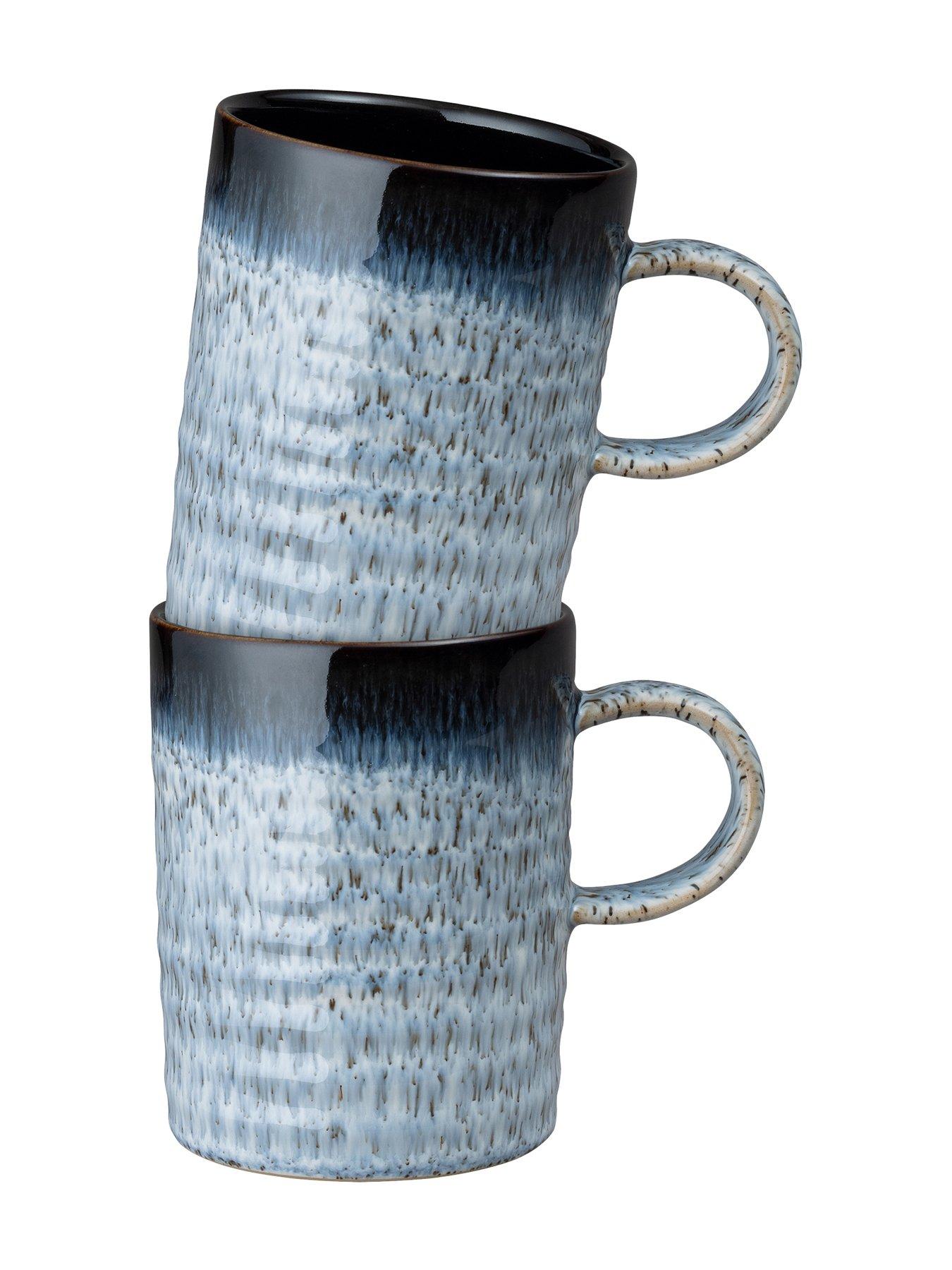 Denby Denby Halo Ridged Set Of 2 Mugs