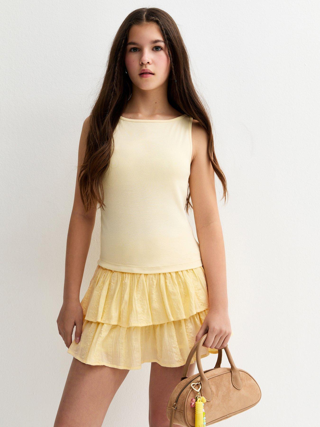 new-look-915-girls-textured-jacquard-rara-skort-light-yellow