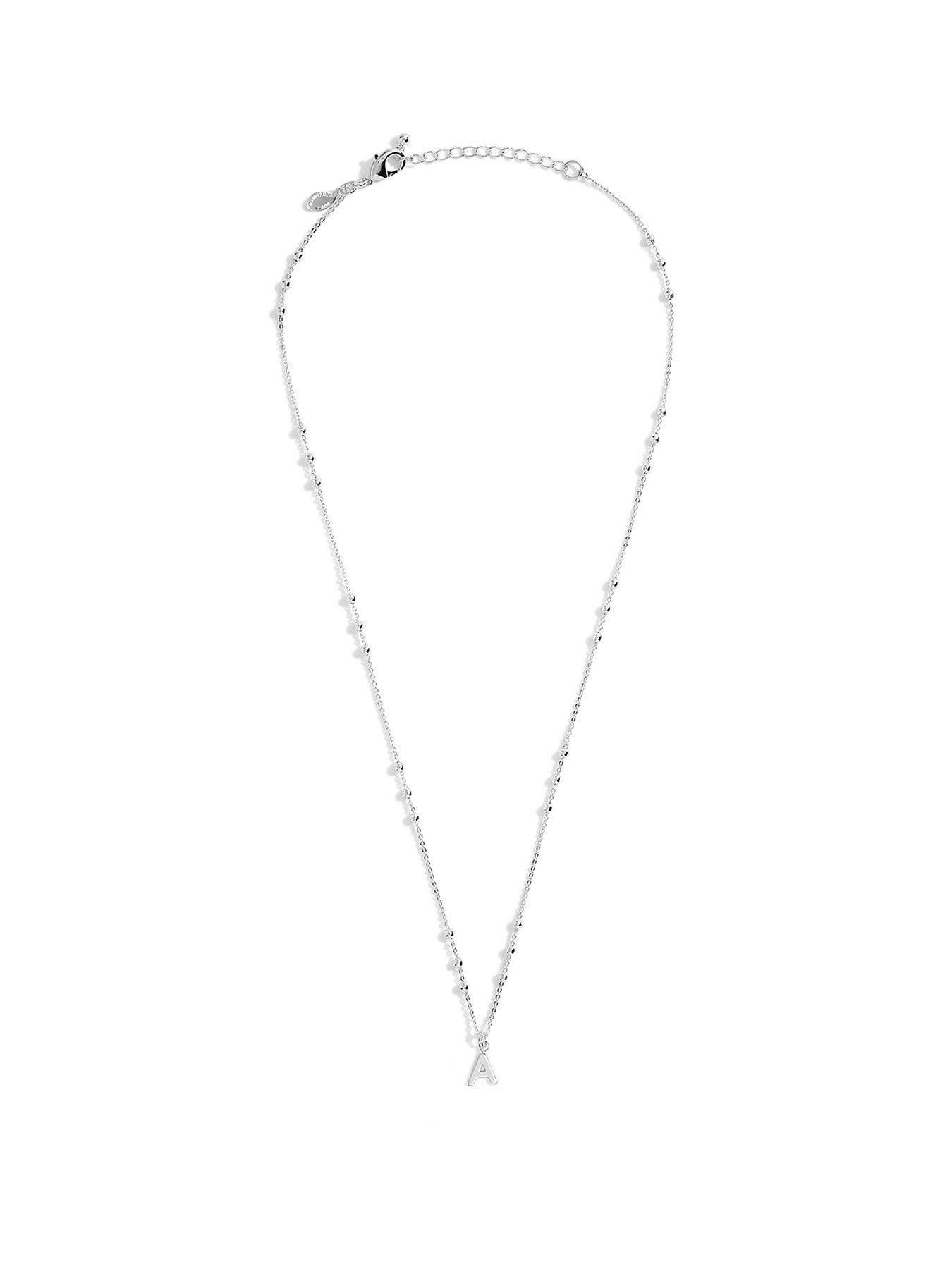 Joma Jewellery ALPHABET NECKLACE A LITTLE - Silver Plated , Necklace , 46cm + 5cm extender