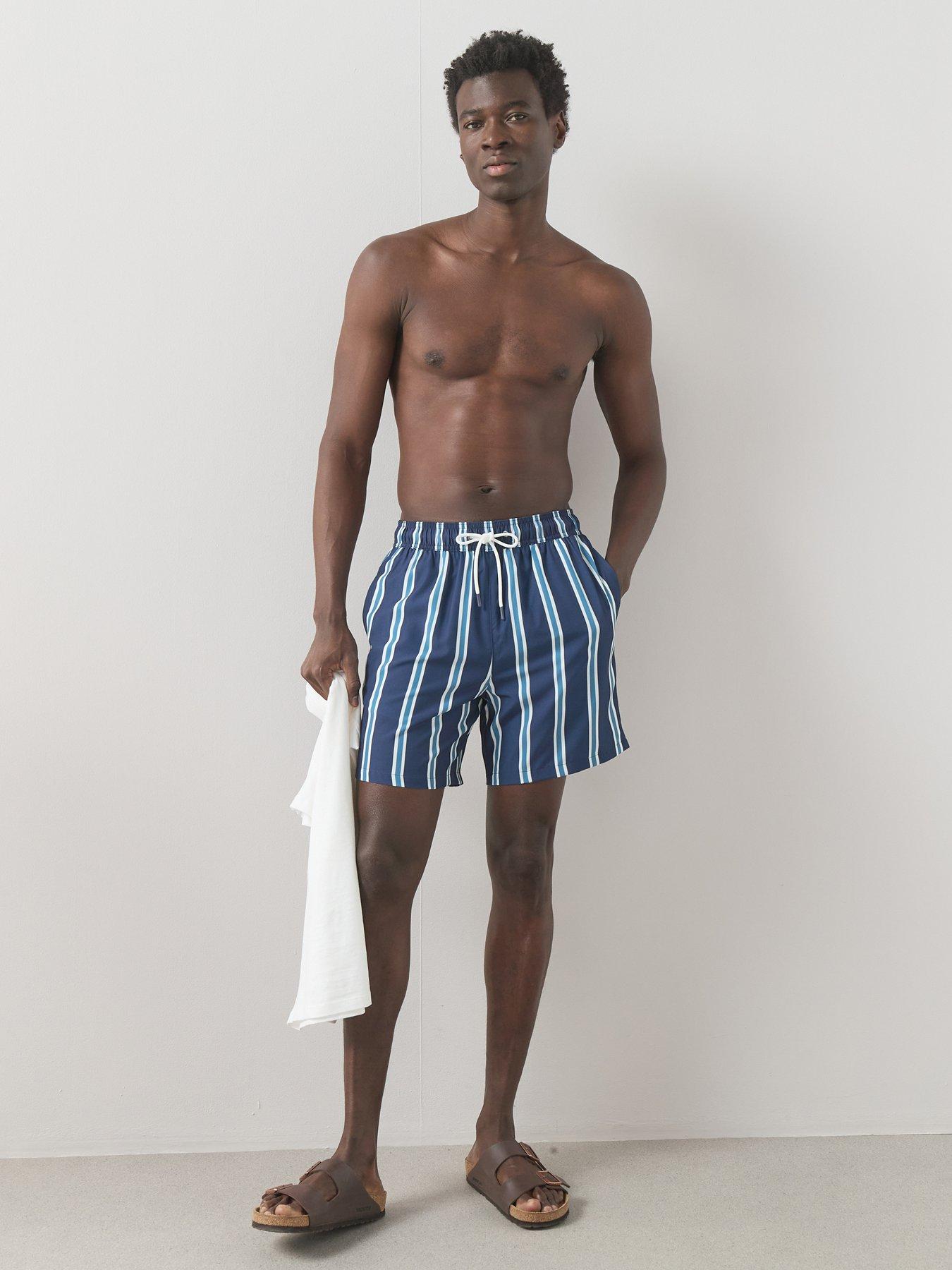 The Very Collection Stripe Swim Shorts - Navy