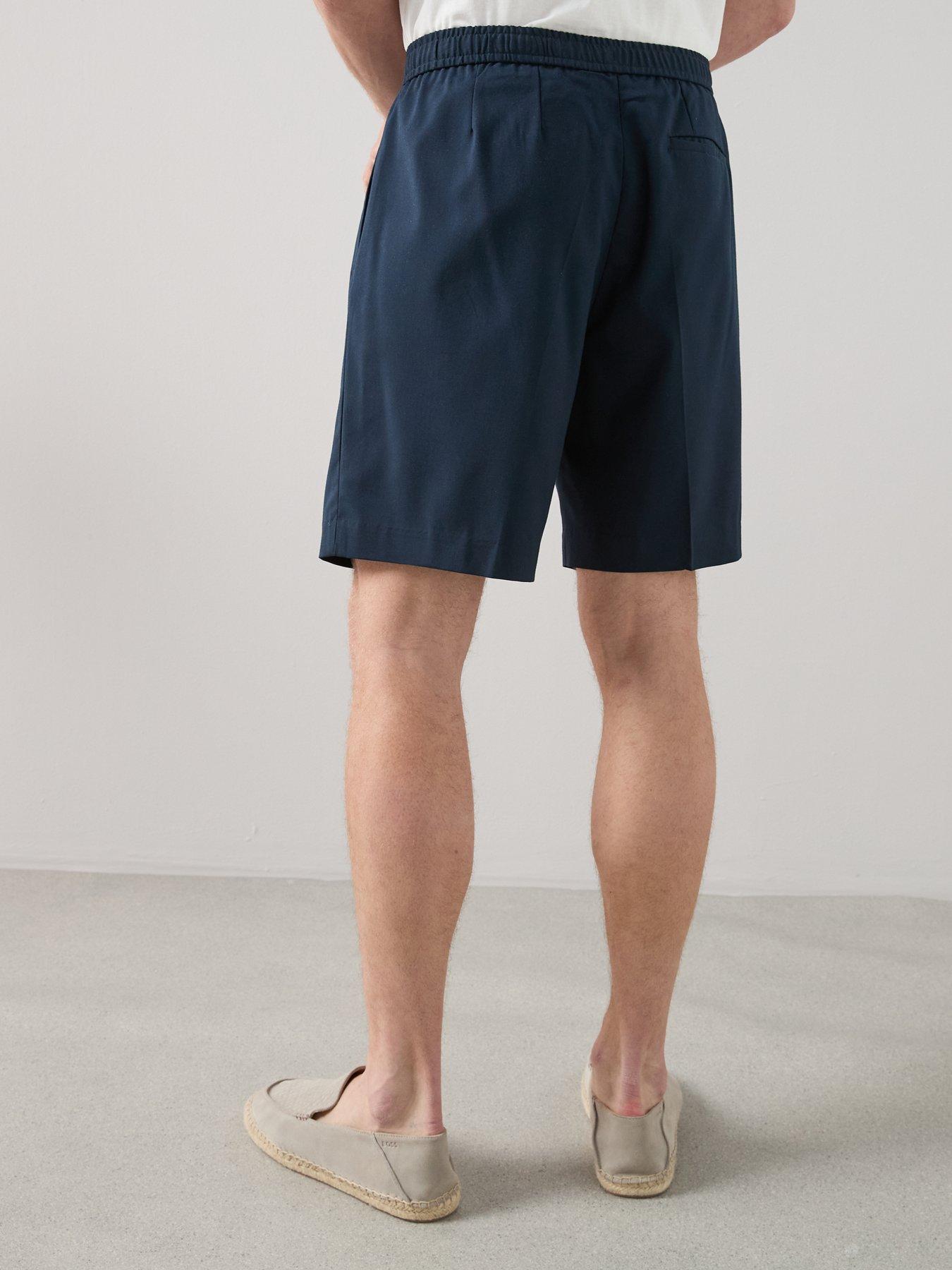 the-very-collection-pleated-shorts-navystillFront