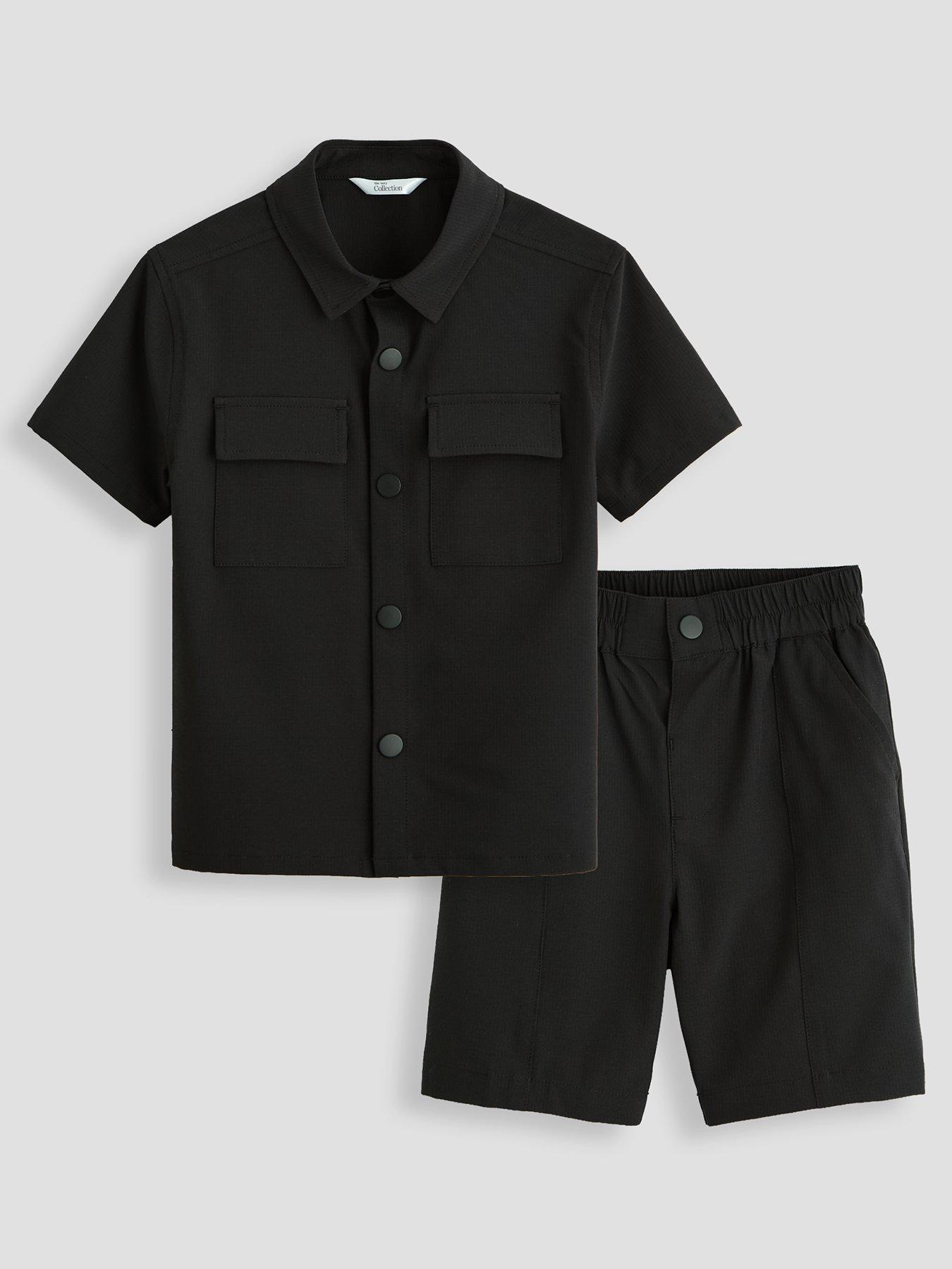 Image 1 of 5 of The Very Collection Boys Technical Cargo Outfit Set- Black