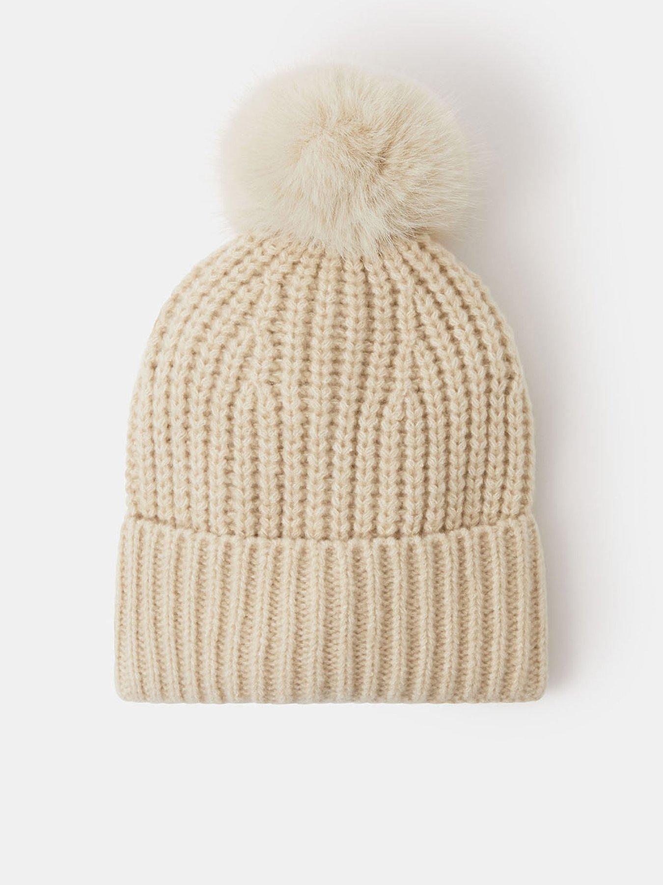 accessorize-polly-pom-beanie-white