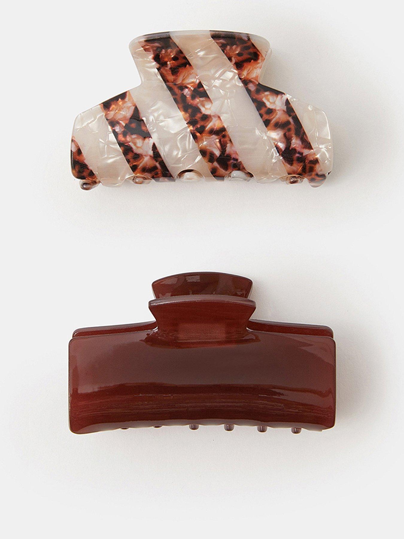 accessorize-2-x-stripe-claw-clip-pack-multi