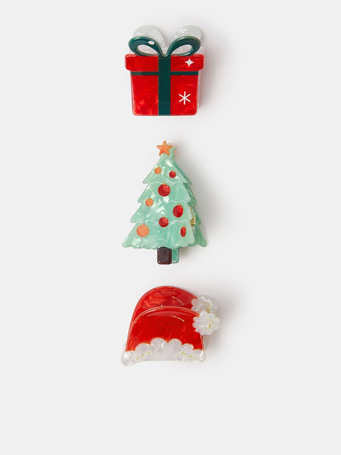 accessorize-3-x-christmas-claw-clips-multi