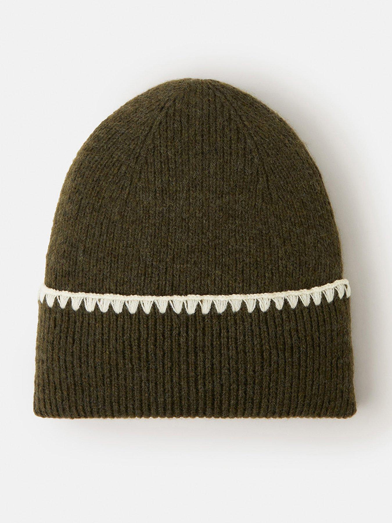 accessorize-whipstitch-beanie-hat-green
