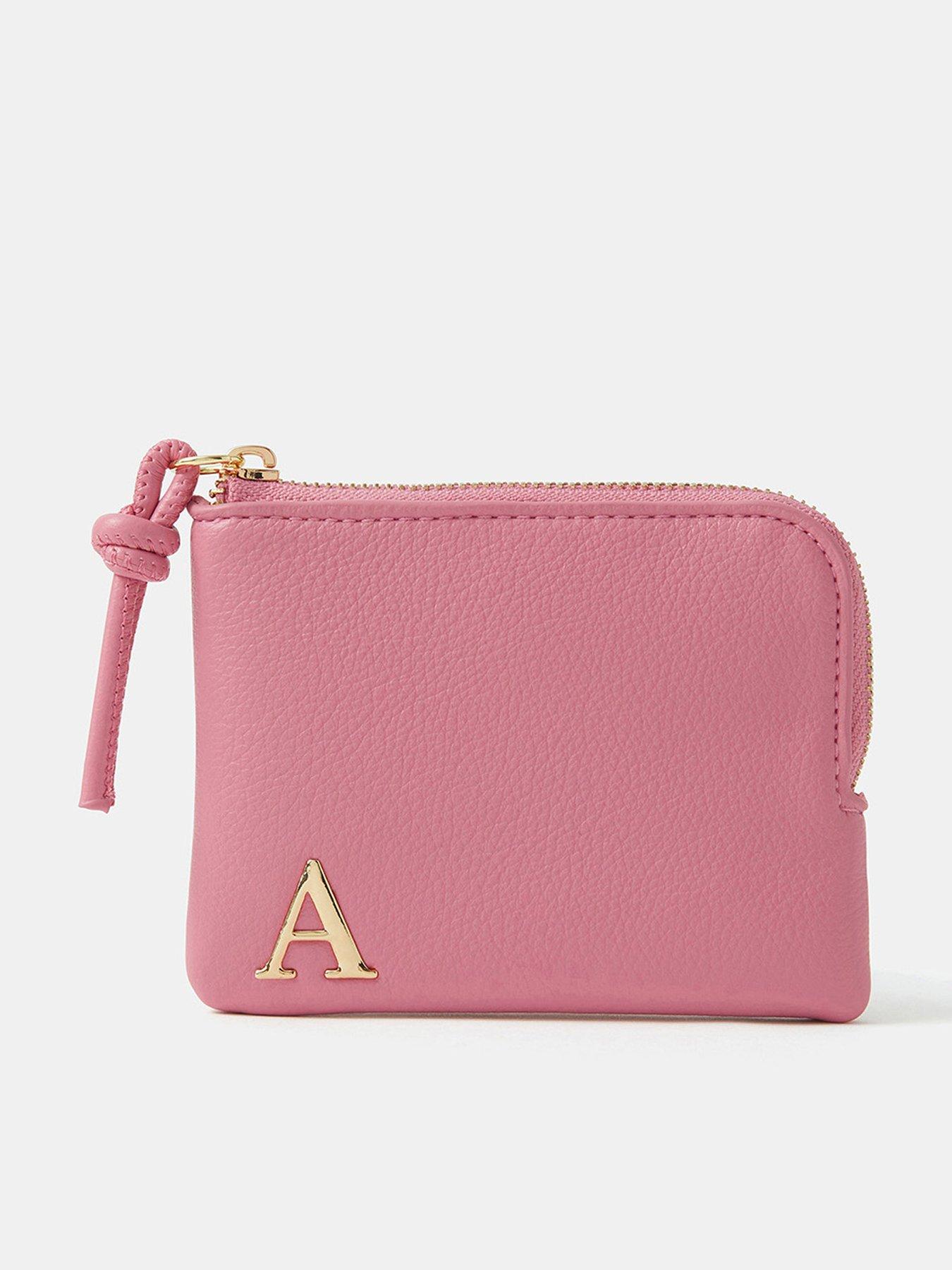 Accessorize Initial Coin Purse - Pink