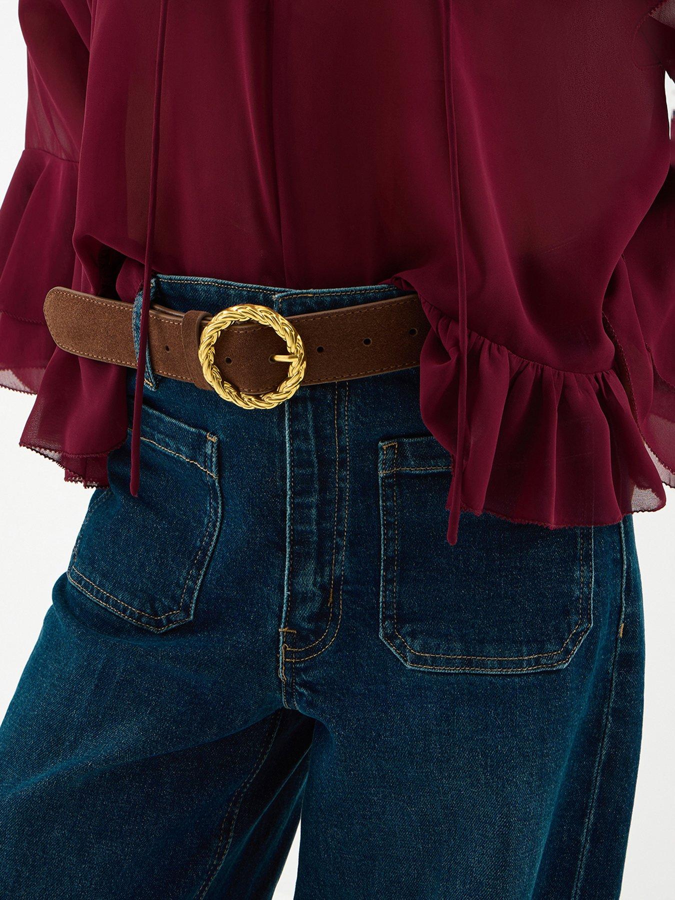 accessorize-suede-round-buckle-belt-brownstillFront
