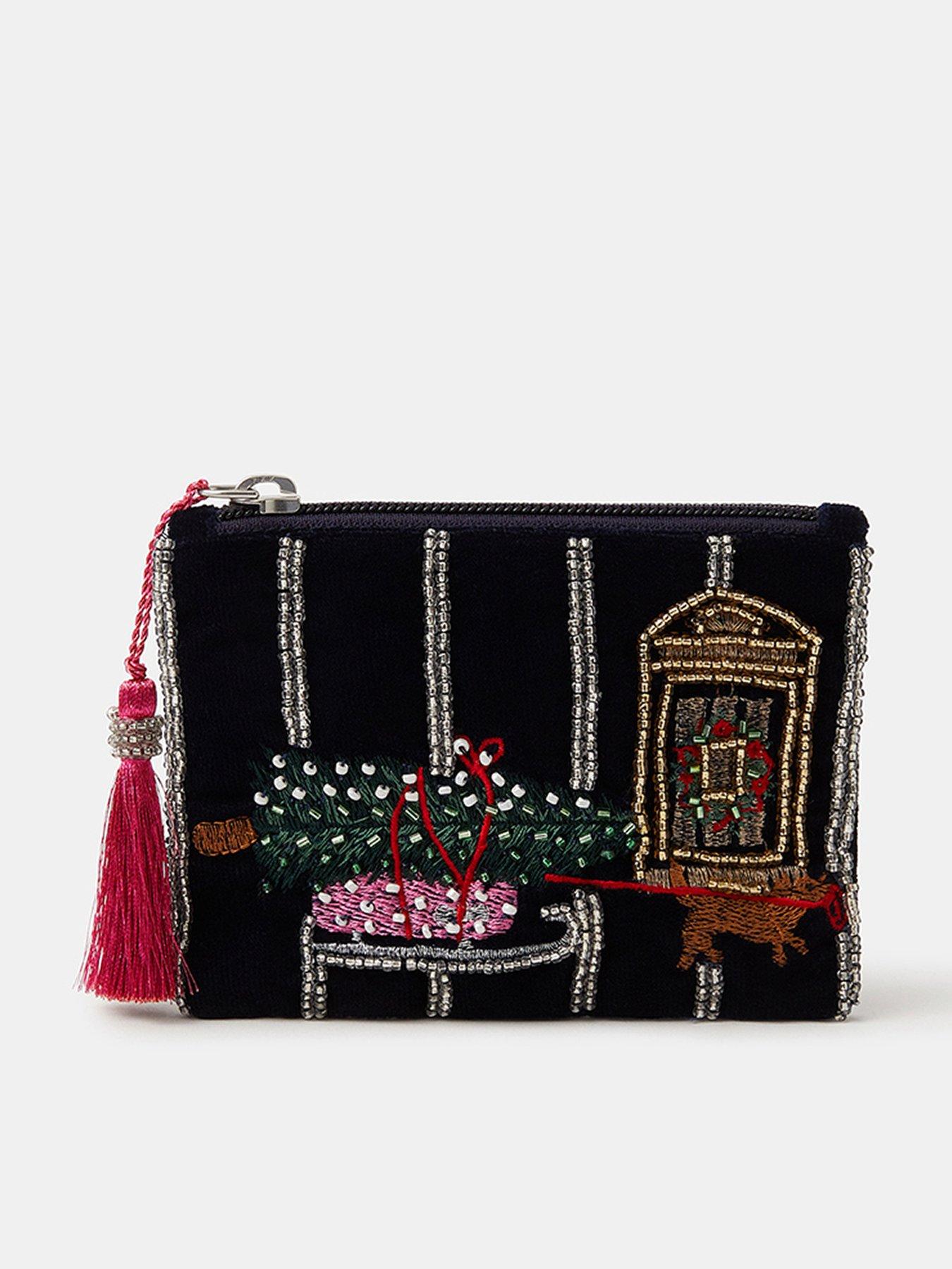 Accessorize Christmas Tree Sleigh Coin Purse - Blue