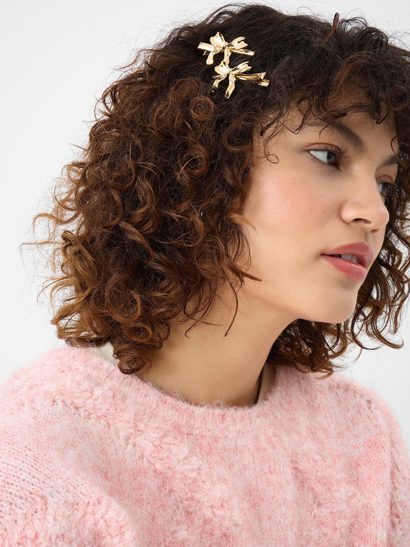 Image 3 of 3 of Accessorize 2 X Bow Clips - Gold