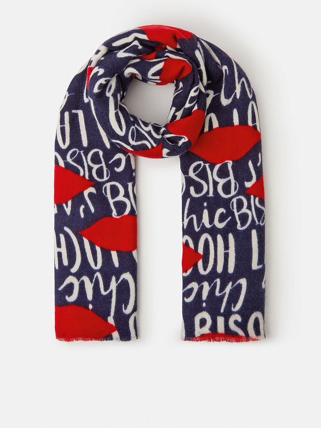 accessorize-lightweight-bisous-print-scarf-multi
