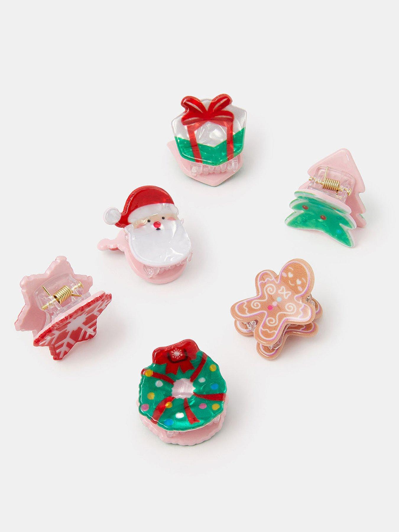 Image 2 of 2 of Accessorize 6 X Mini Christmas Clips - Multi