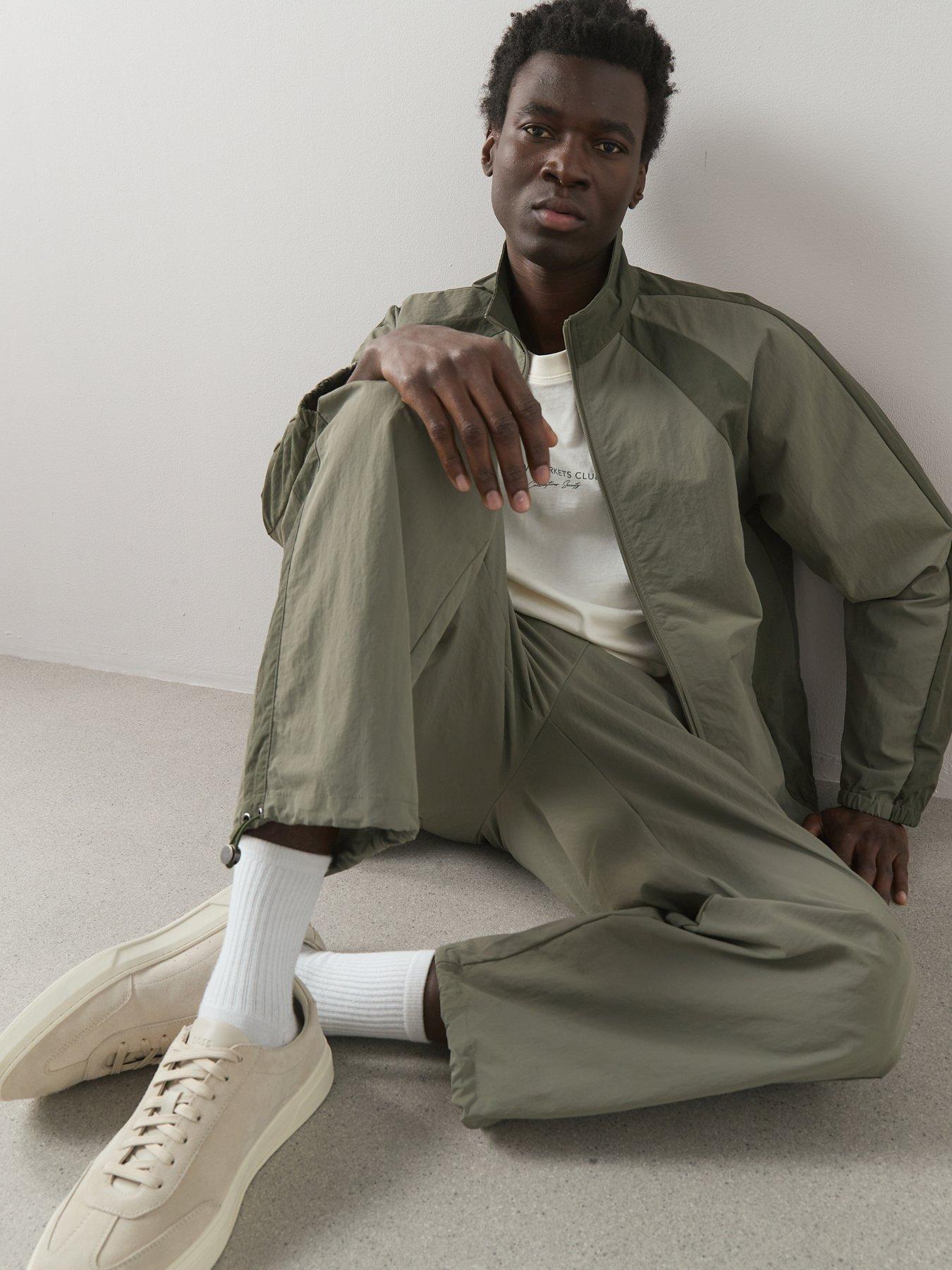 Image 5 of 6 of The Very Collection Tech Elasticated Waist Cuffed Trousers - Green