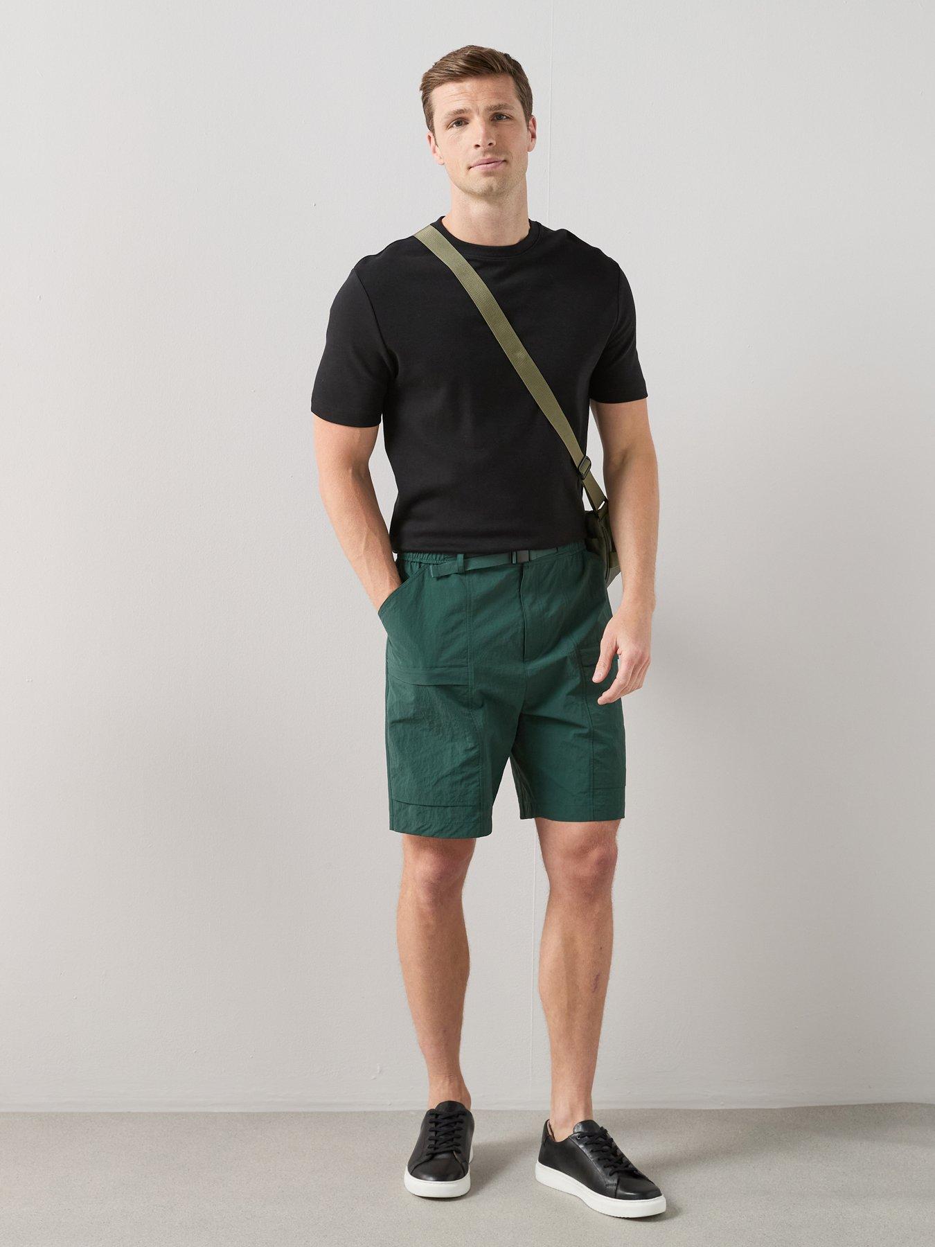 the-very-collection-tech-double-pocket-cargo-shorts-greenback