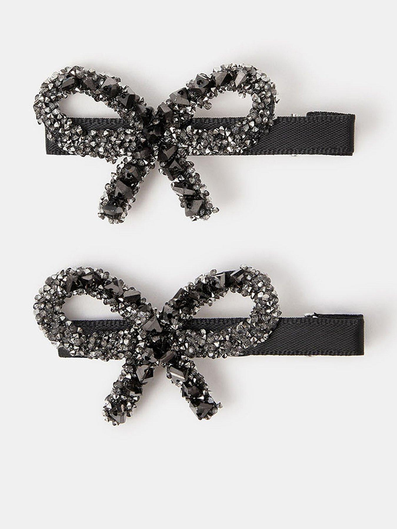 accessorize-2-x-bow-clips-silver
