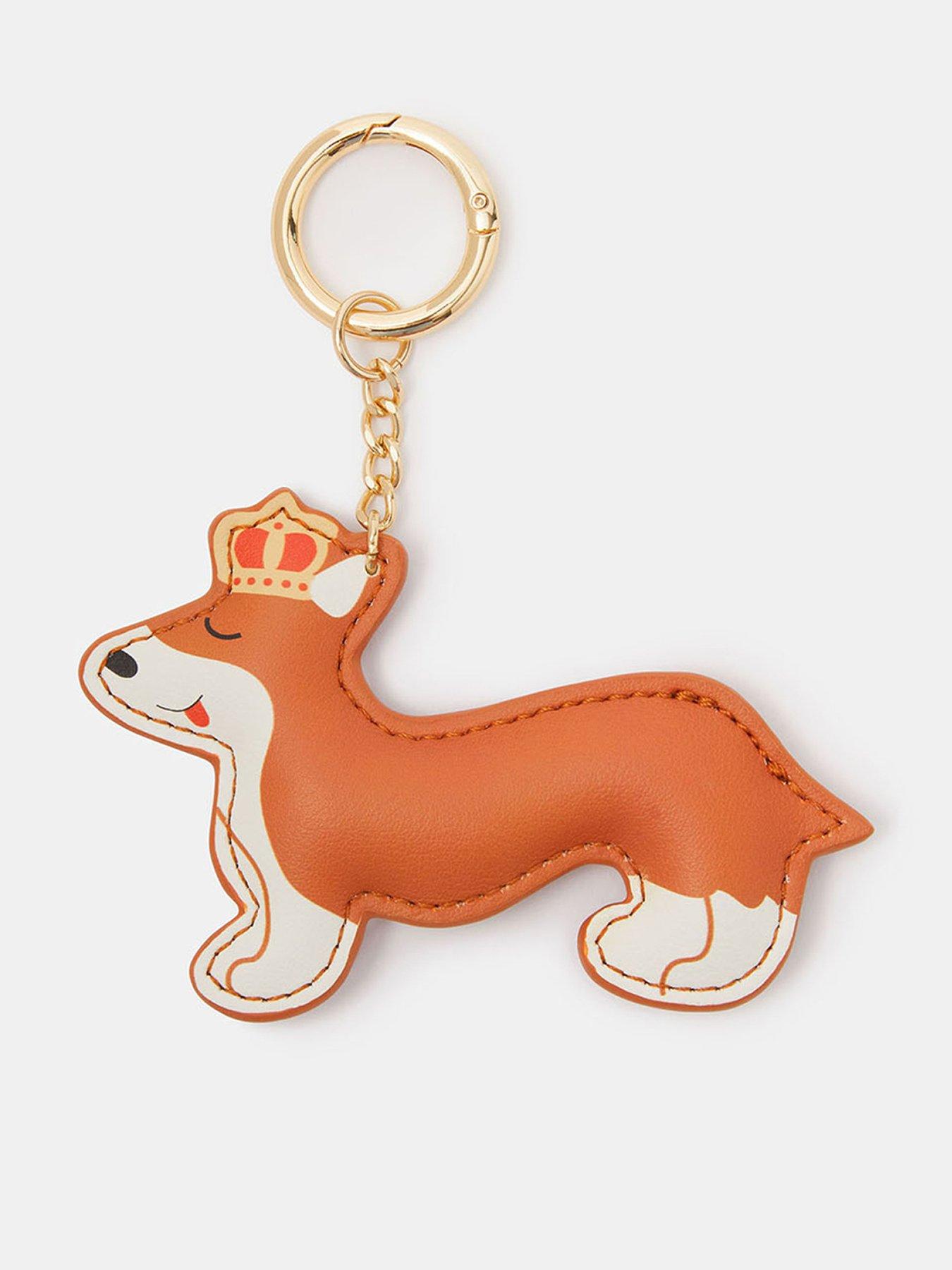 accessorize-london-corgi-bag-charm-brownfront
