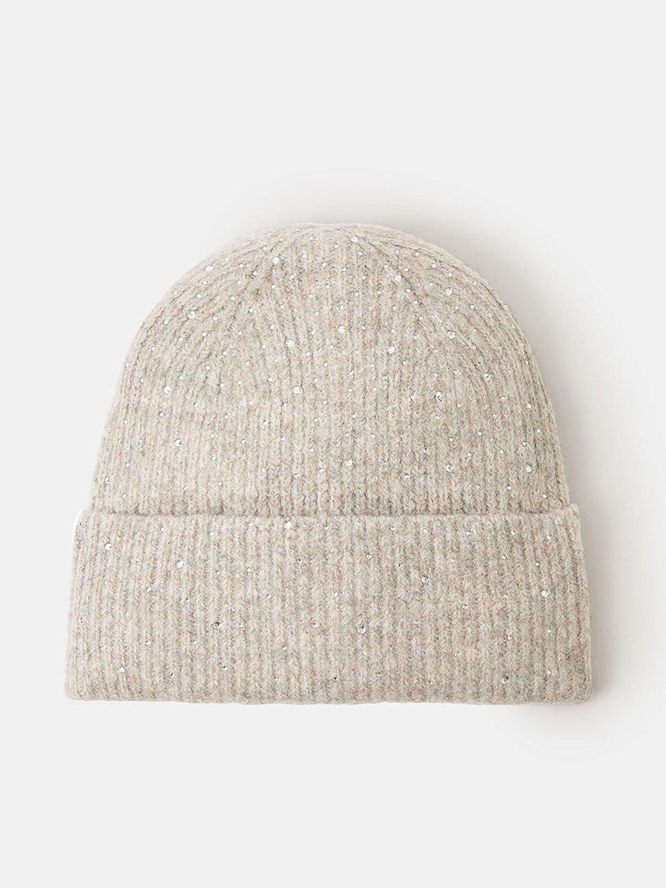 Image 1 of 3 of Accessorize Sparkle Beanie - Grey