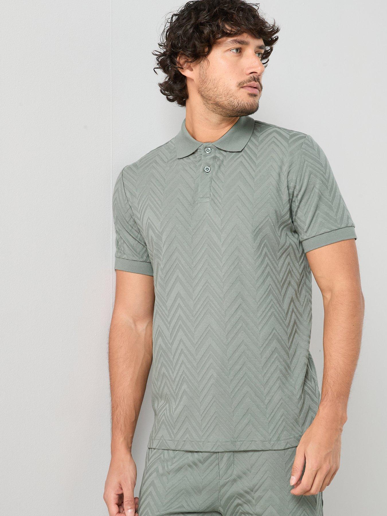 The Very Collection Cotton Rich Textured Polo  &  Short Co-ord Set - Sage