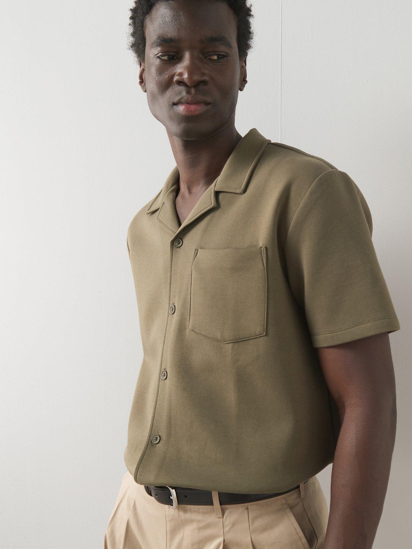 the-very-collection-short-sleeve-pocket-front-shirt-dark-greenfront