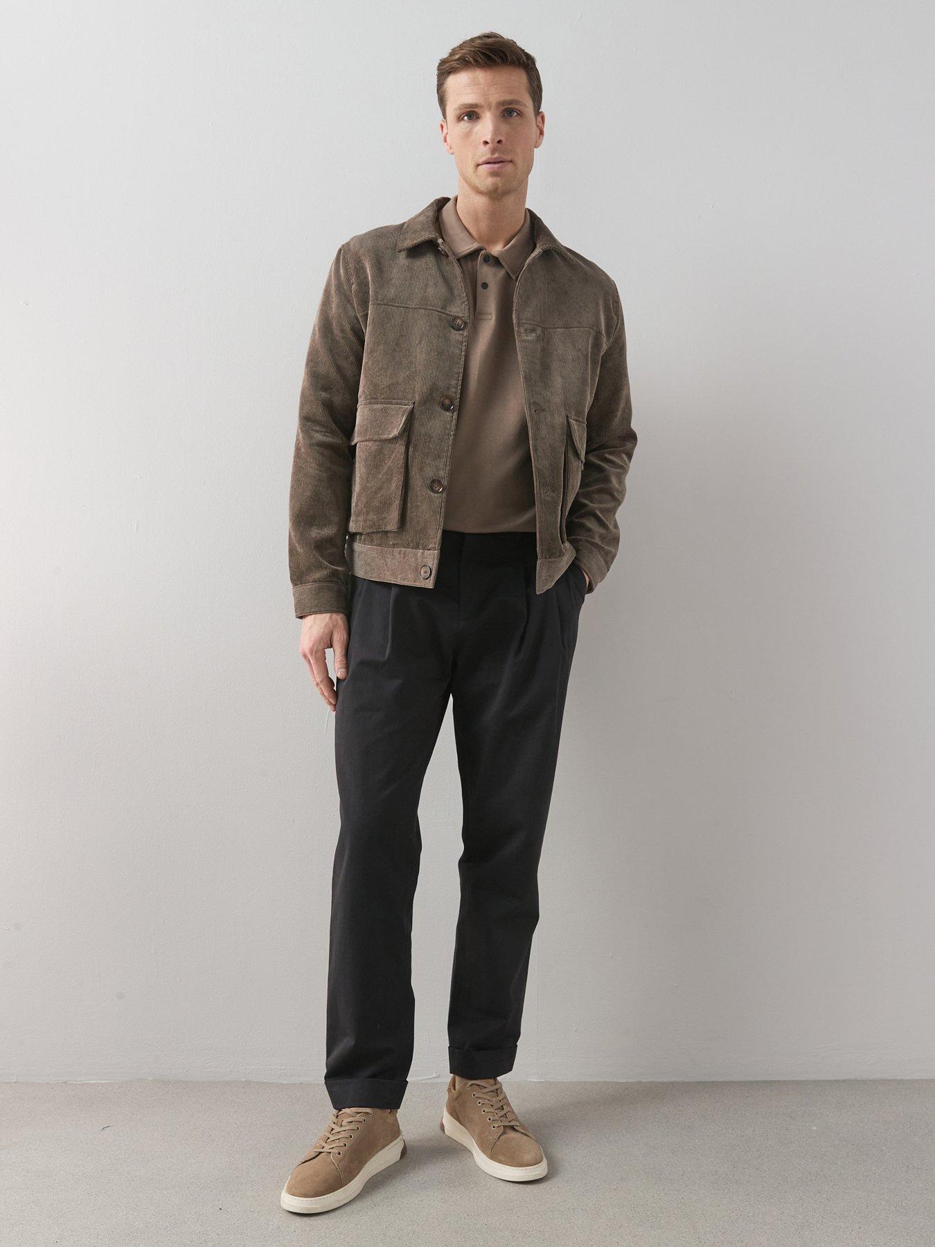 Image 5 of 7 of The Very Collection Turn Up Pleated Trouser - Black