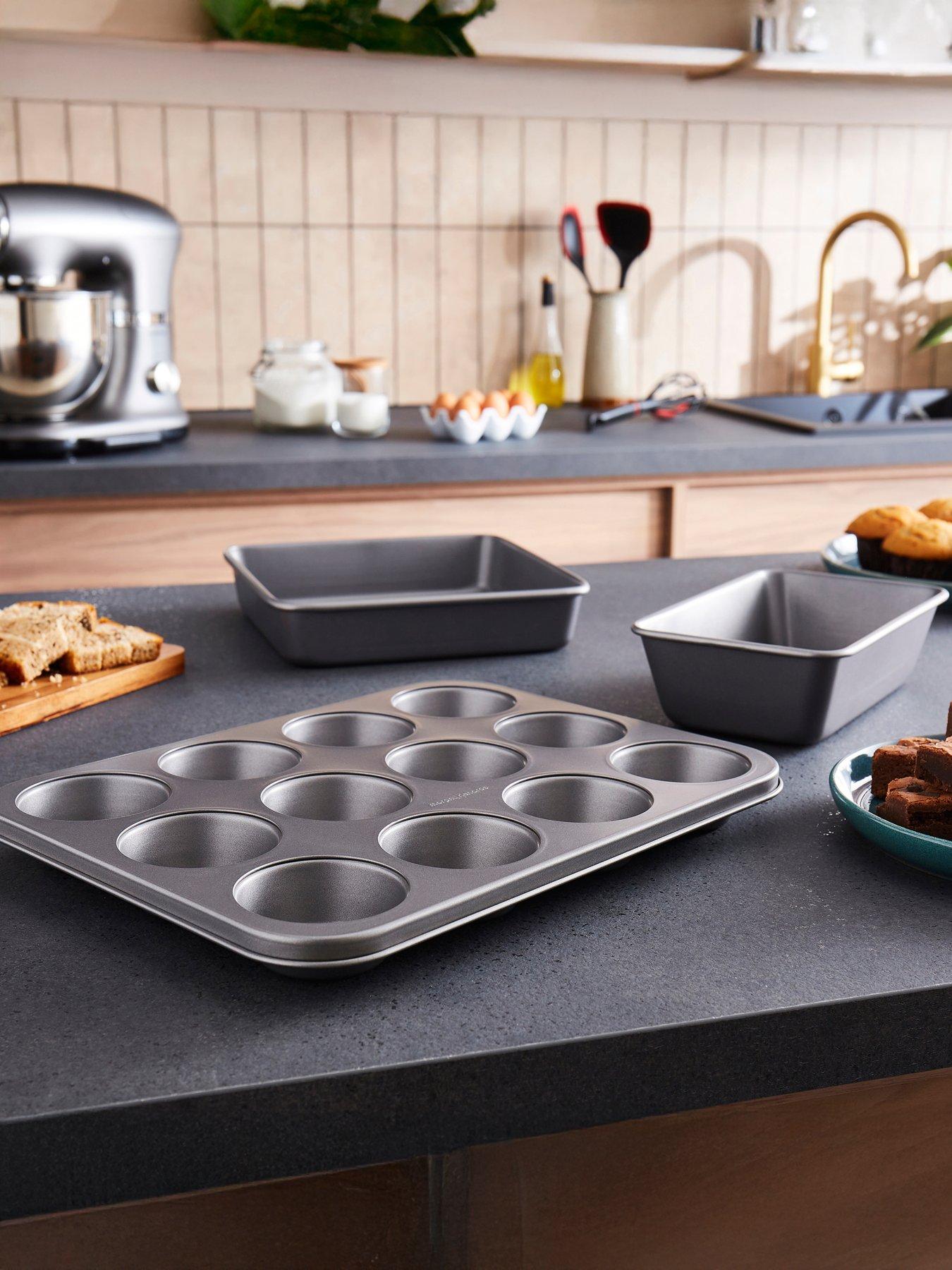 Morphy Richards Muffin Tin, Square Cake Tin And 2lb Loaf Tin