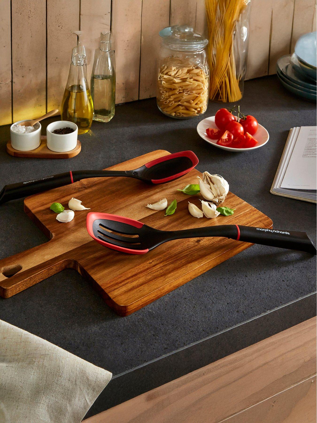 Morphy Richards Solid Spoon And Slotted Spoon Set