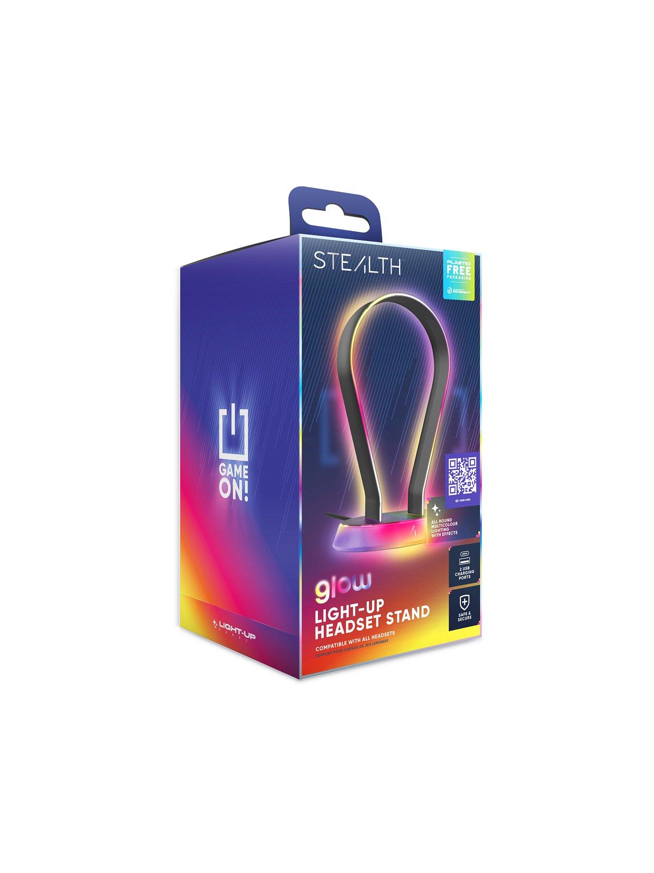 Image 2 of 8 of Stealth Stealth Light Up Charging Headset Stand - Glow Black