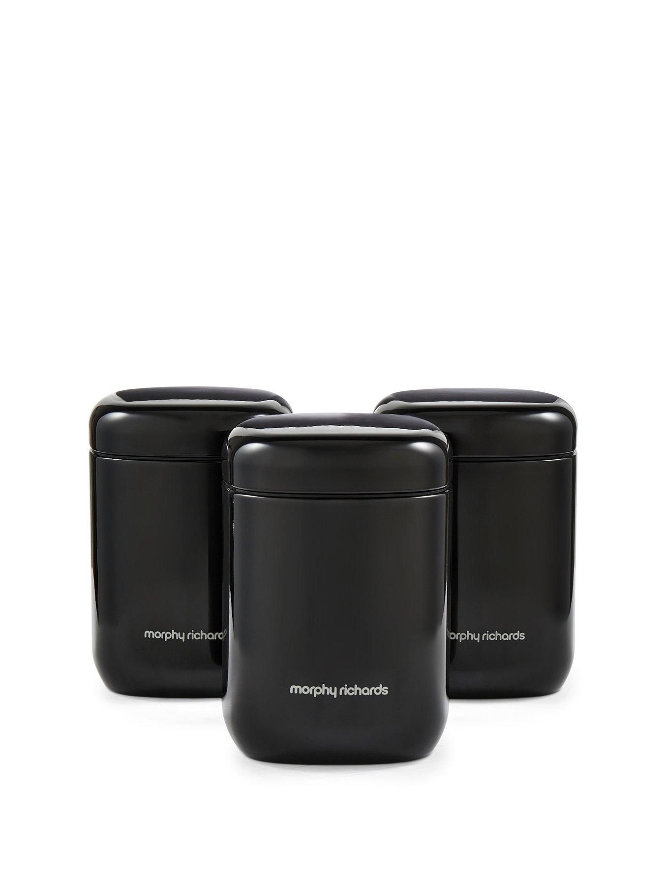 morphy-richards-equip-set-of-3-storage-canisters-black