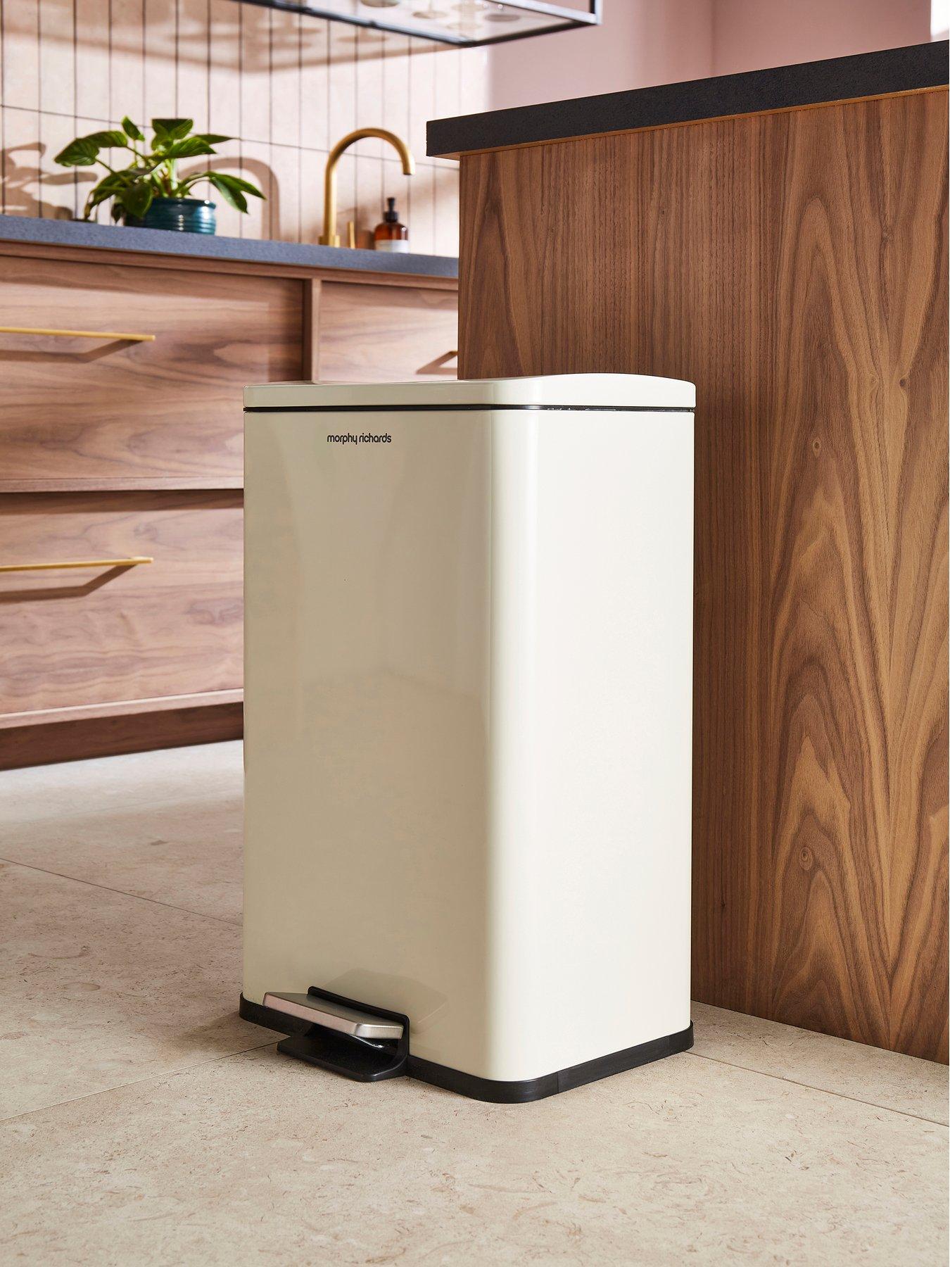Morphy Richards 30l Rectangular Kitchen Bin Cream