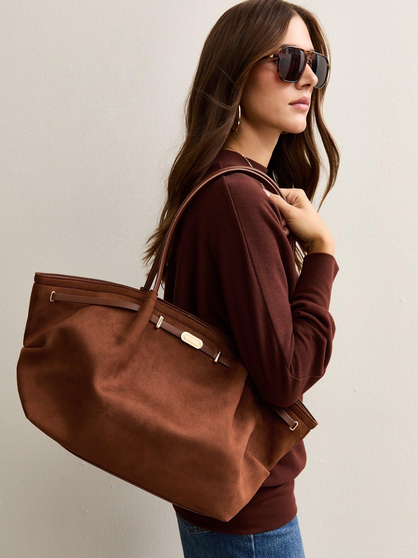 new-look-tan-faux-suede-winged-tote-bag