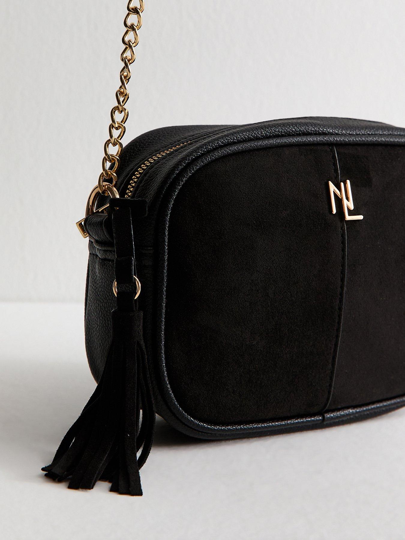 new-look-black-faux-suede-panel-cross-body-bagoutfit